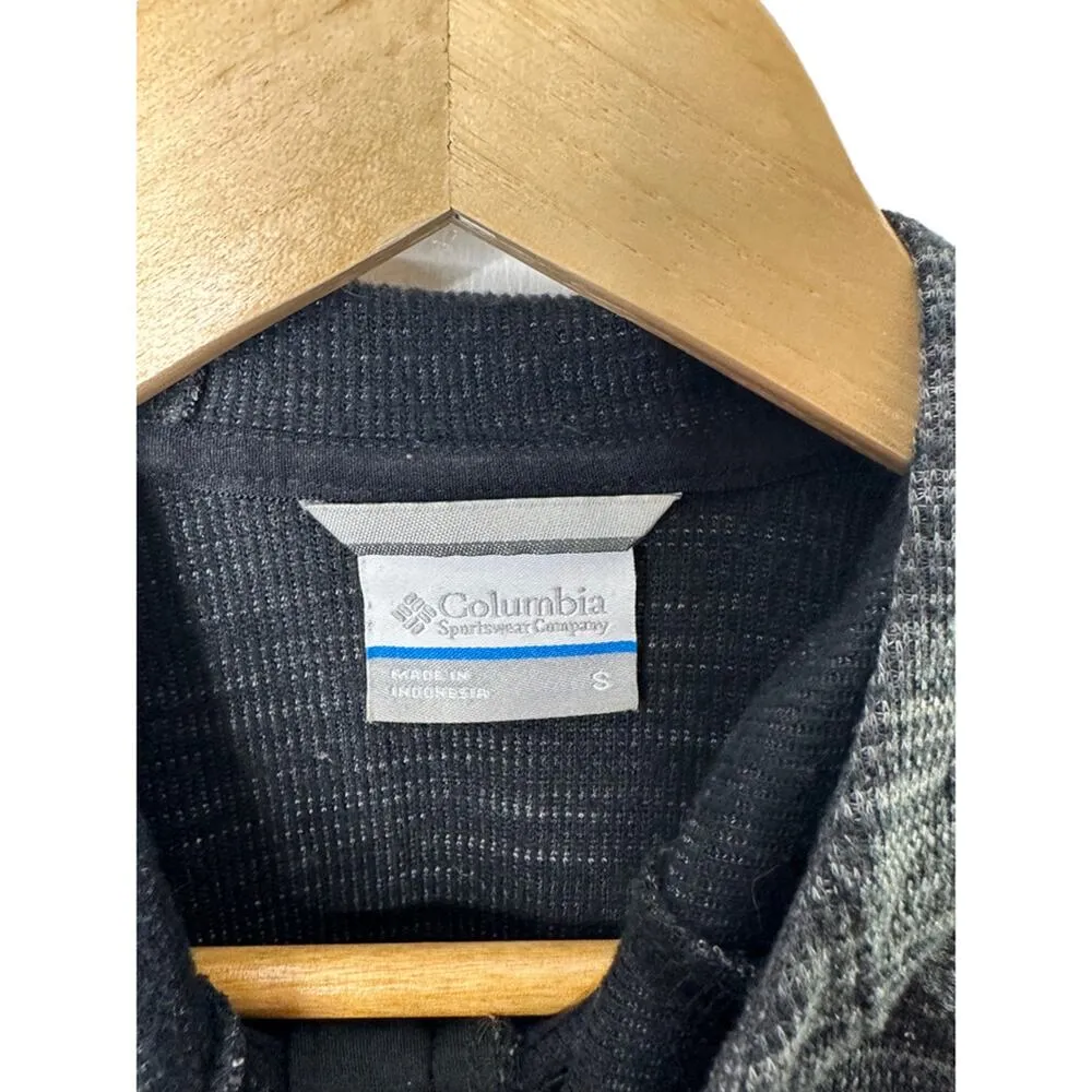 Columbia Black & Gray Fitted Full-Zip Hooded Jacket Women's Small Thumbholes - Image 6