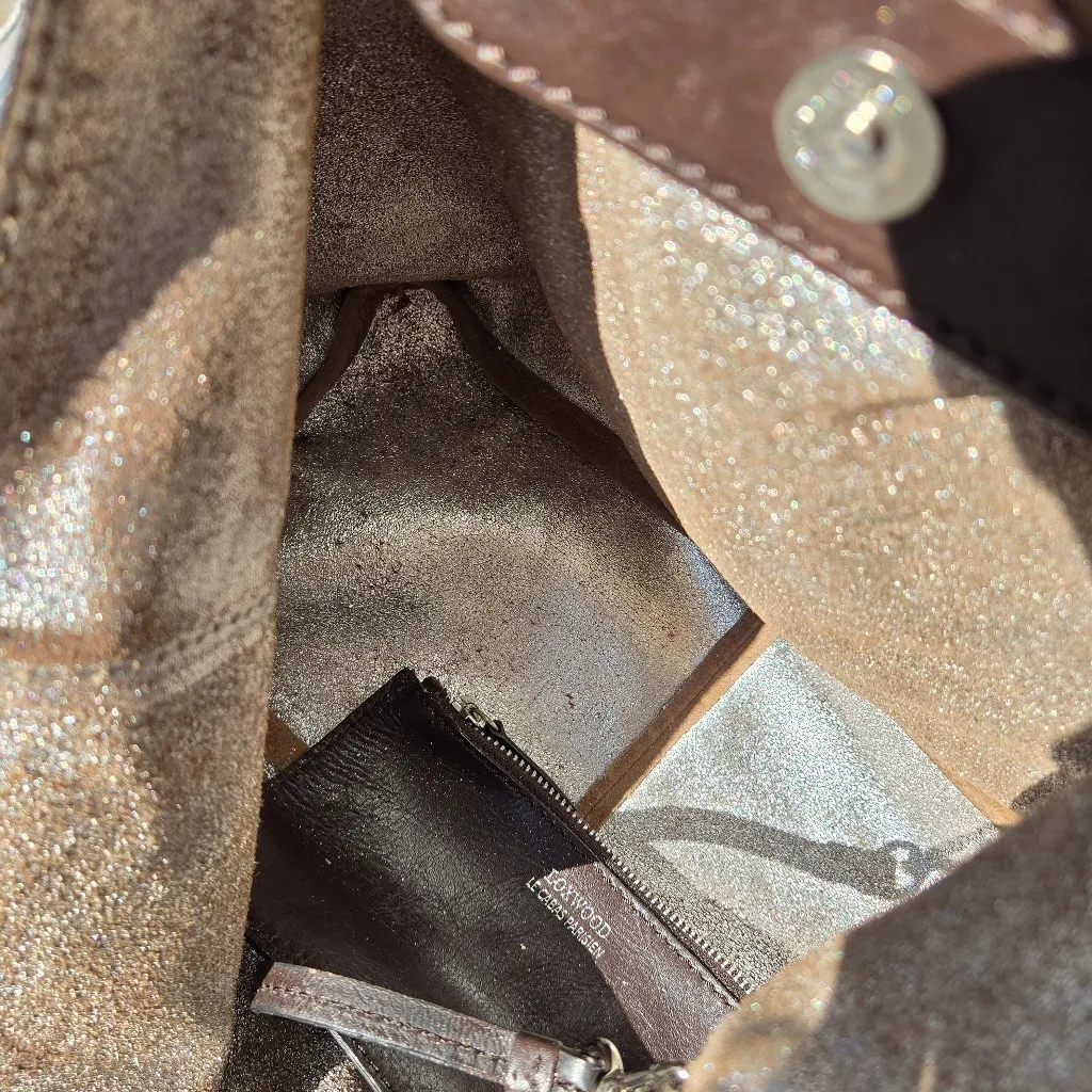 Suede Loxwood Le cabas Parisien Bag Purse Tan - Image 7