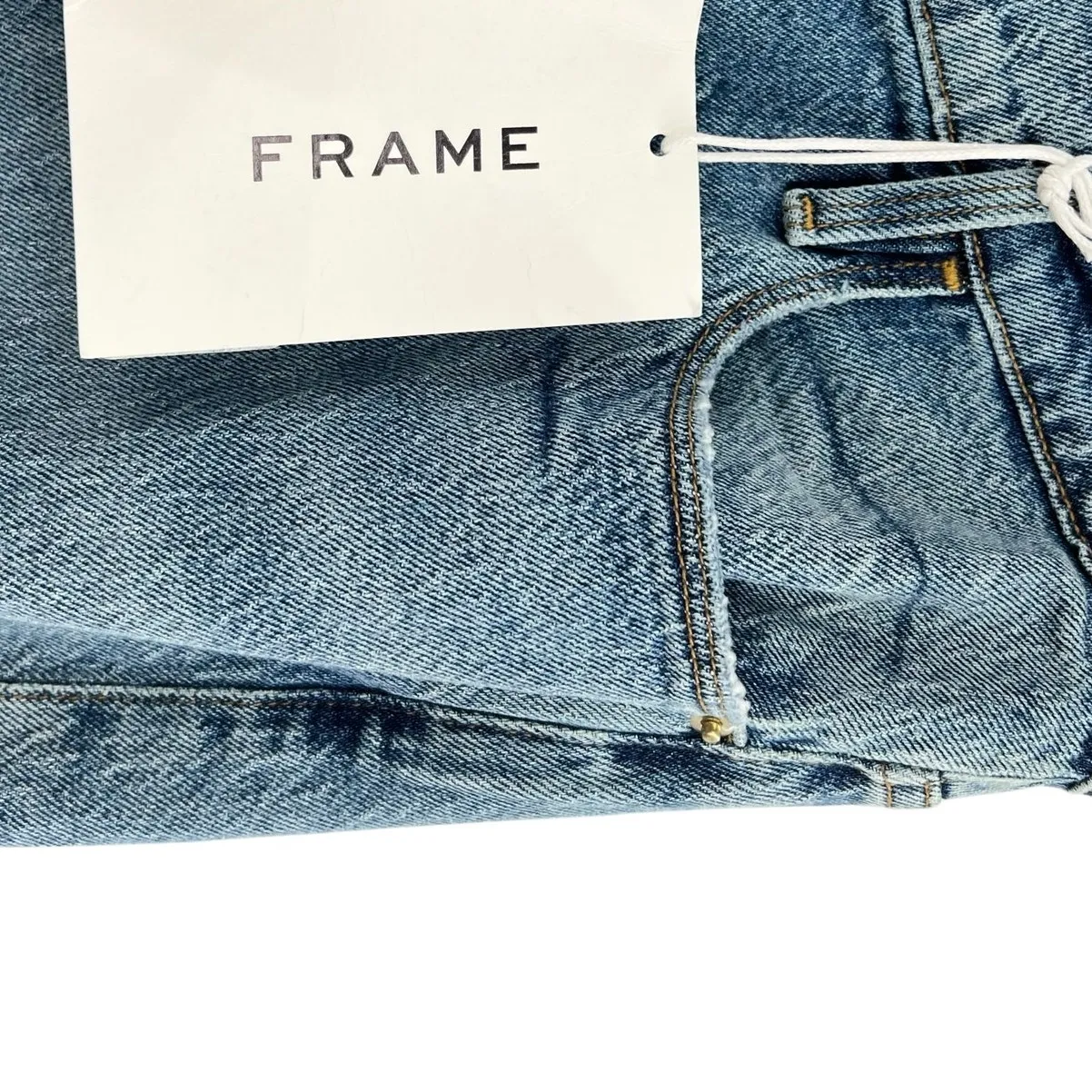 Frame Le High‎ Flare Jeans Denim Crystal Shores Rips Blue Size 32 - Image 14