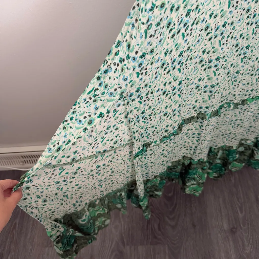 Spell & The Gypsy Medium Winona Maxi Dress Ivy Green Peasant Gypsy Original - Image 7