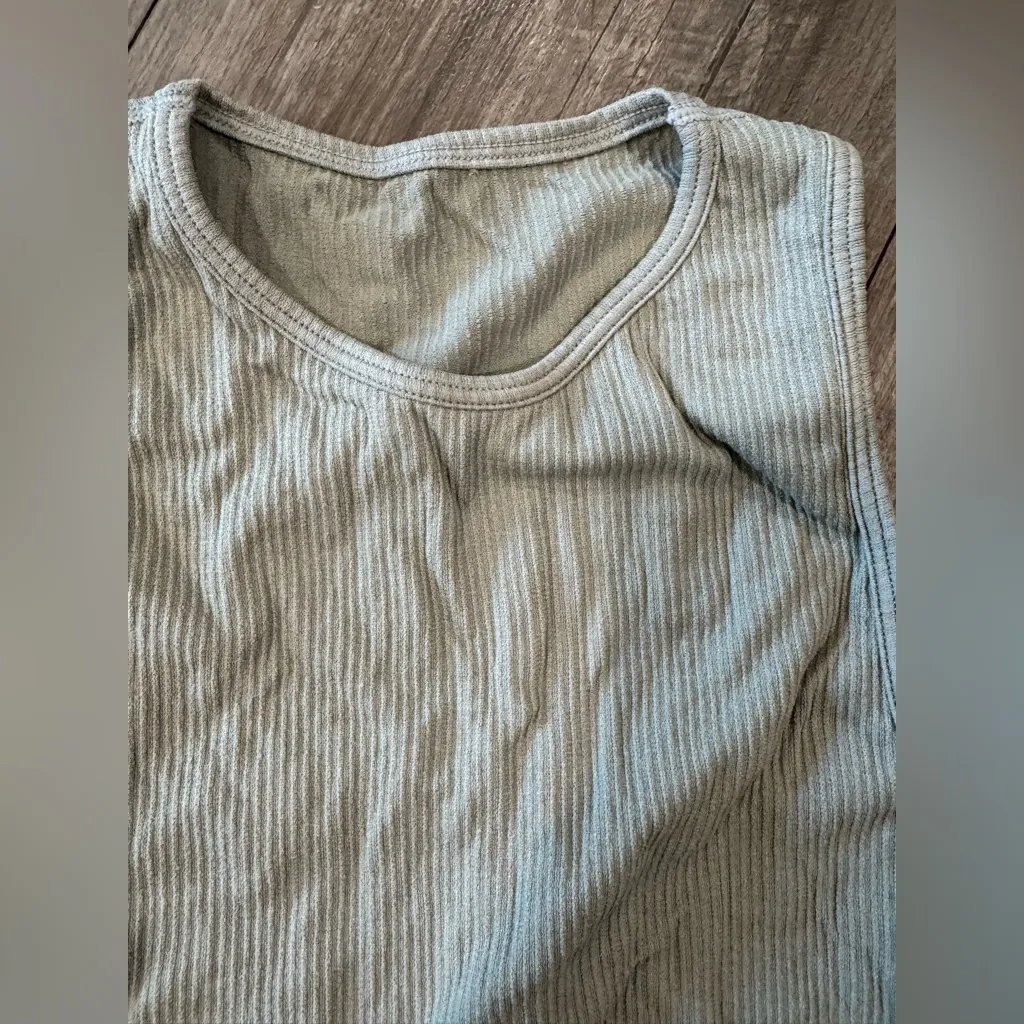 SKIMS Ribbed Tank Top in Gray - Image 4