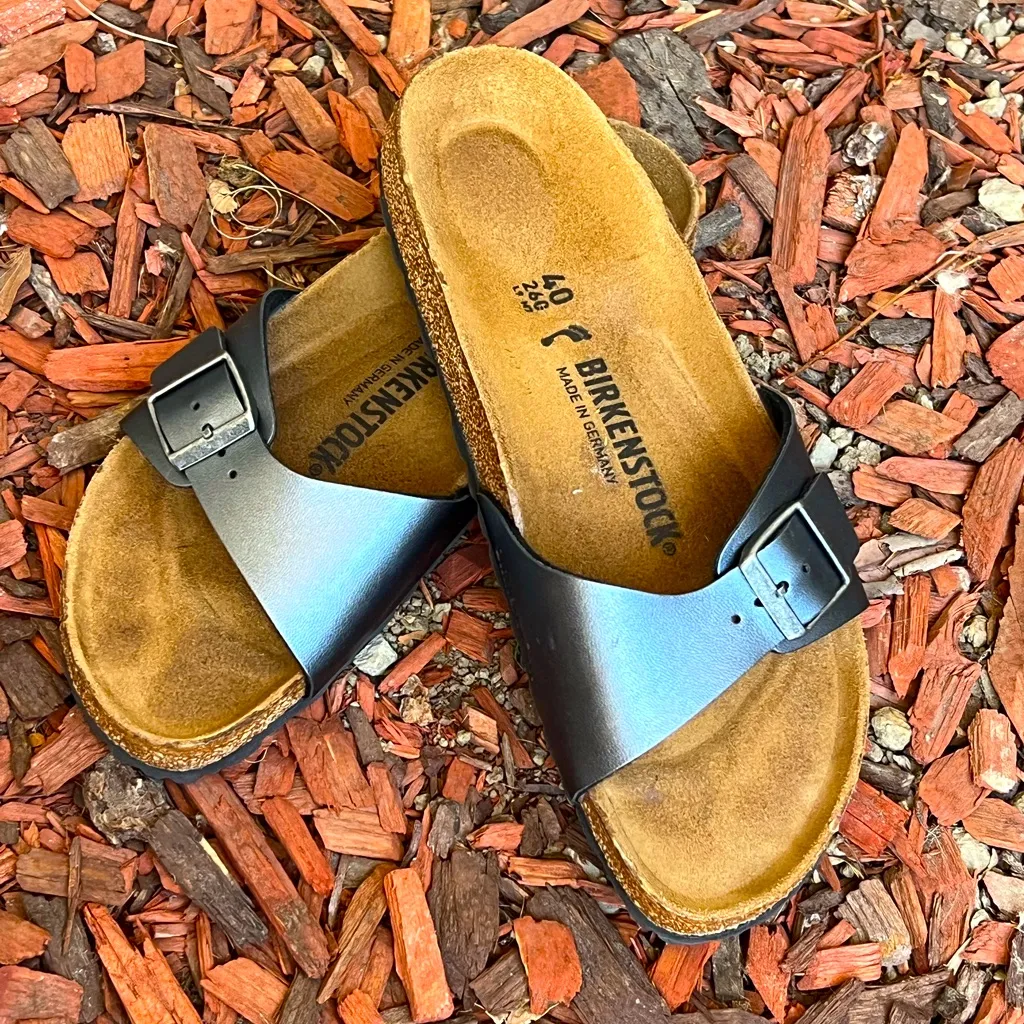 NWOB Birkenstock Madrid Buckle 40 gray with silver buckle - Image 2