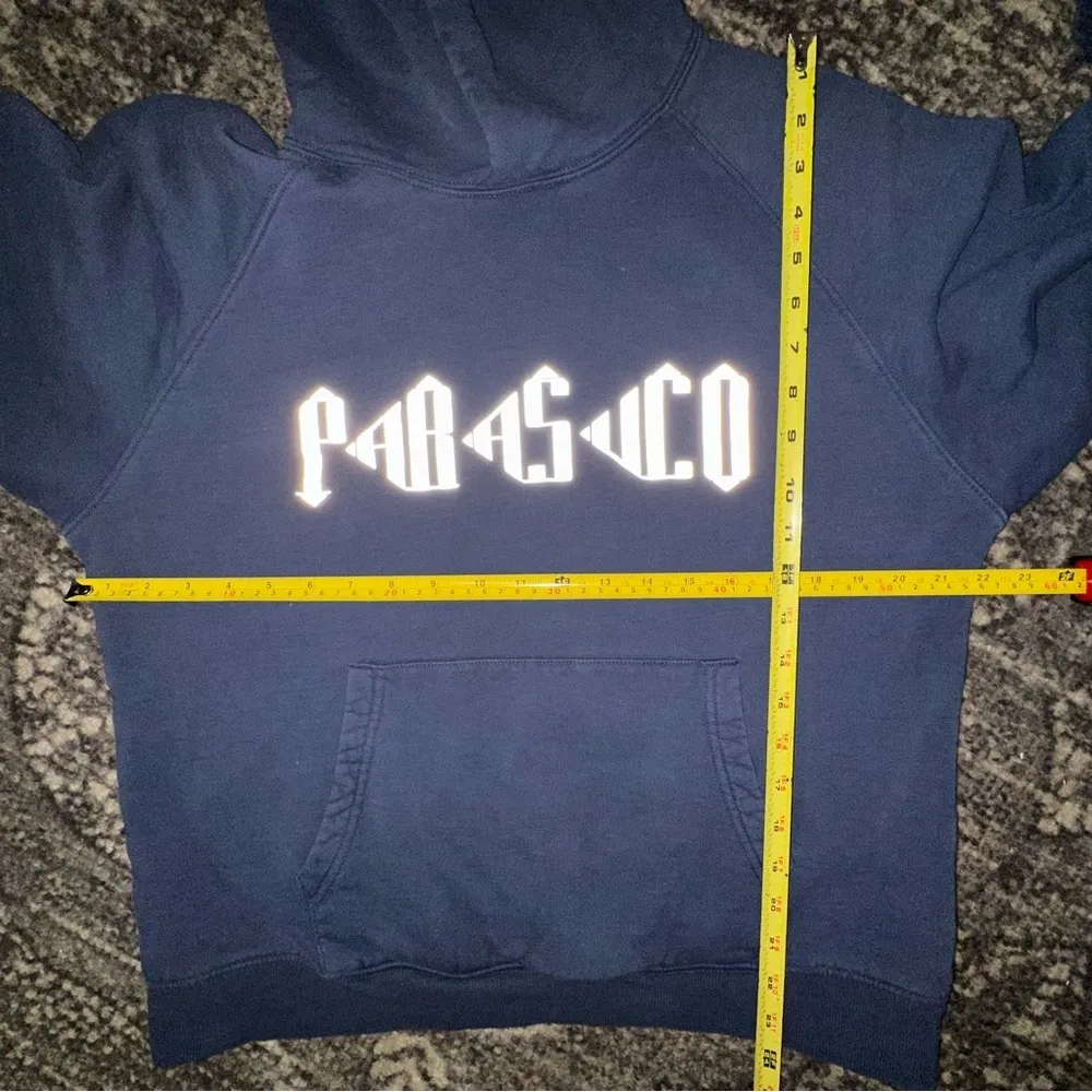 Parasuco Women’s Size L Navy Blue Logo Front Hoodie Pullover Sweatshirt Size L - Image 8