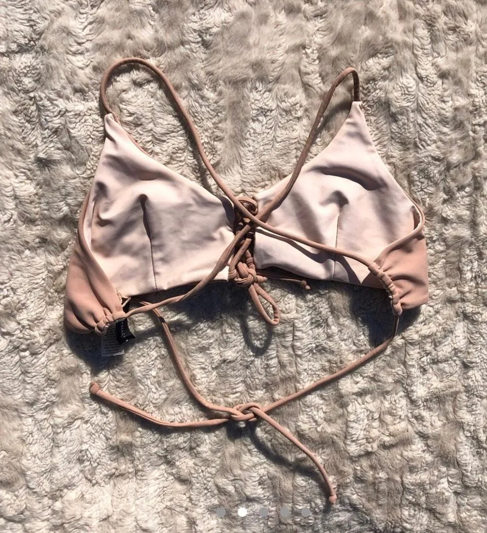 LA Heart Rose Gold Bikini Top - Image 3