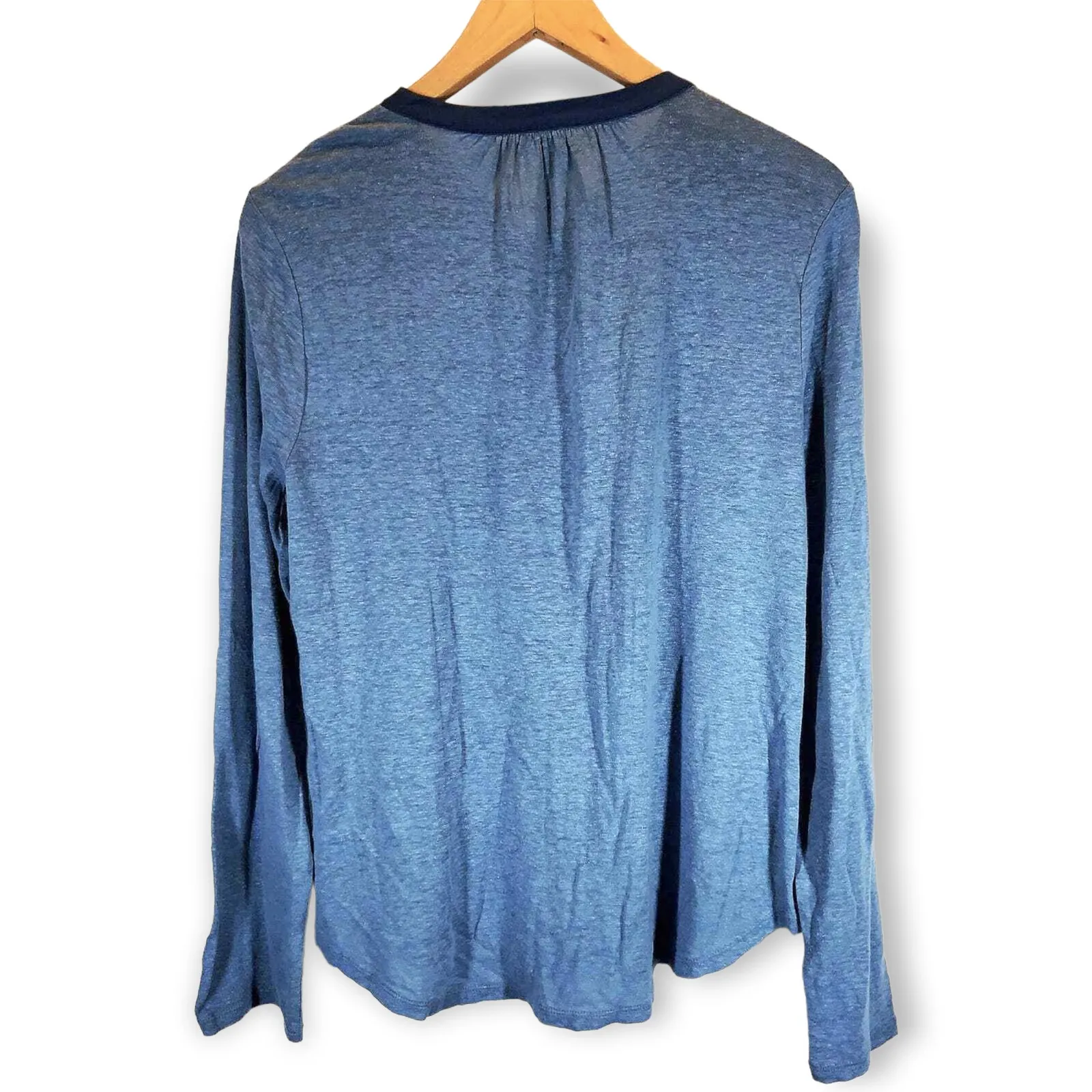 Lucky Brand | Medium |  Linen Blend Colorblock Pintuck Hidden Button Up Top - Image 8