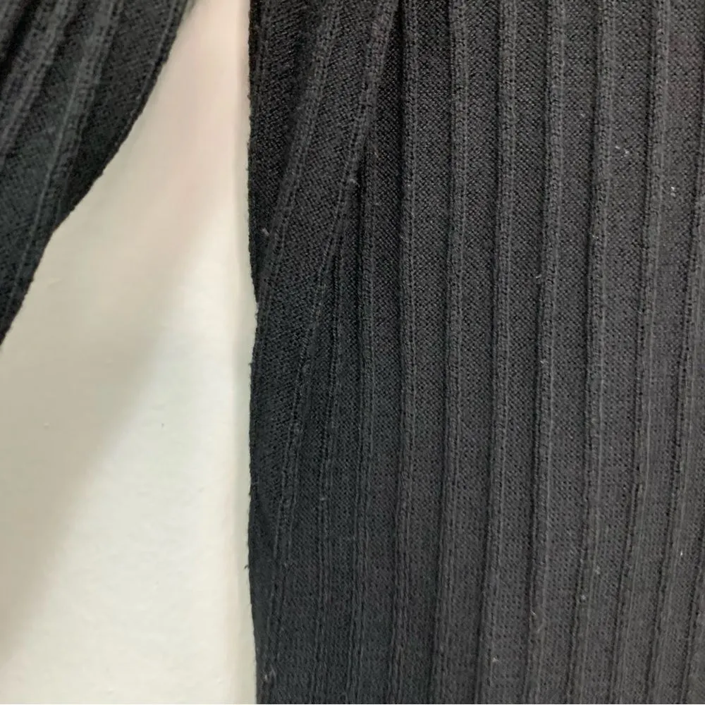 International Concepts Black Ribbed Tie Front Shirt Size Large - Image 6