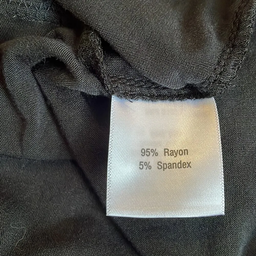 Sahalie NEW Black Layered Sleeveless Midi Dress Rayon Minimalist Vacation Resort Size M - Image 6