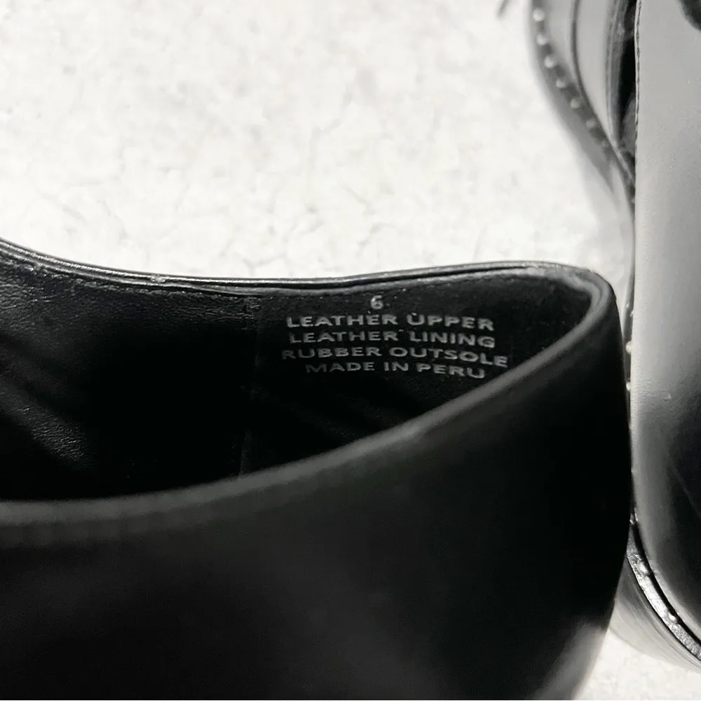 ABLE Women’s Leather Heeled Made In Brazil Side Cut Out Black Lace Up Size 6 - Image 4