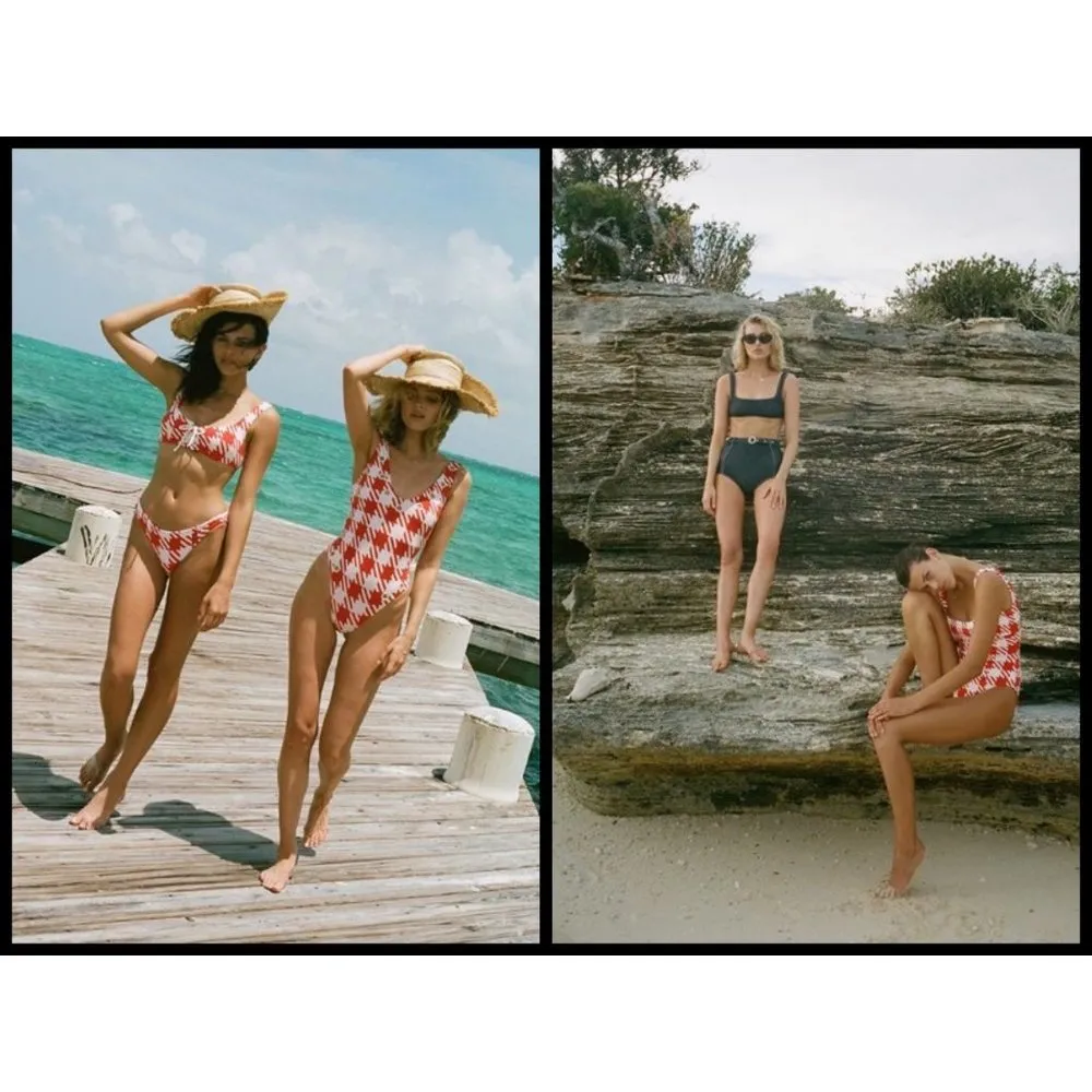 💕SOLID & STRIPED Michelle Eyelet Gingham Swimsuit - Image 9