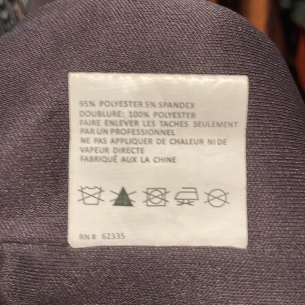 Betsy & Adam Asymmetrical Jeweled‎ Ruffle Mini Cocktail Dress Slate Gray Size 8 - Image 7