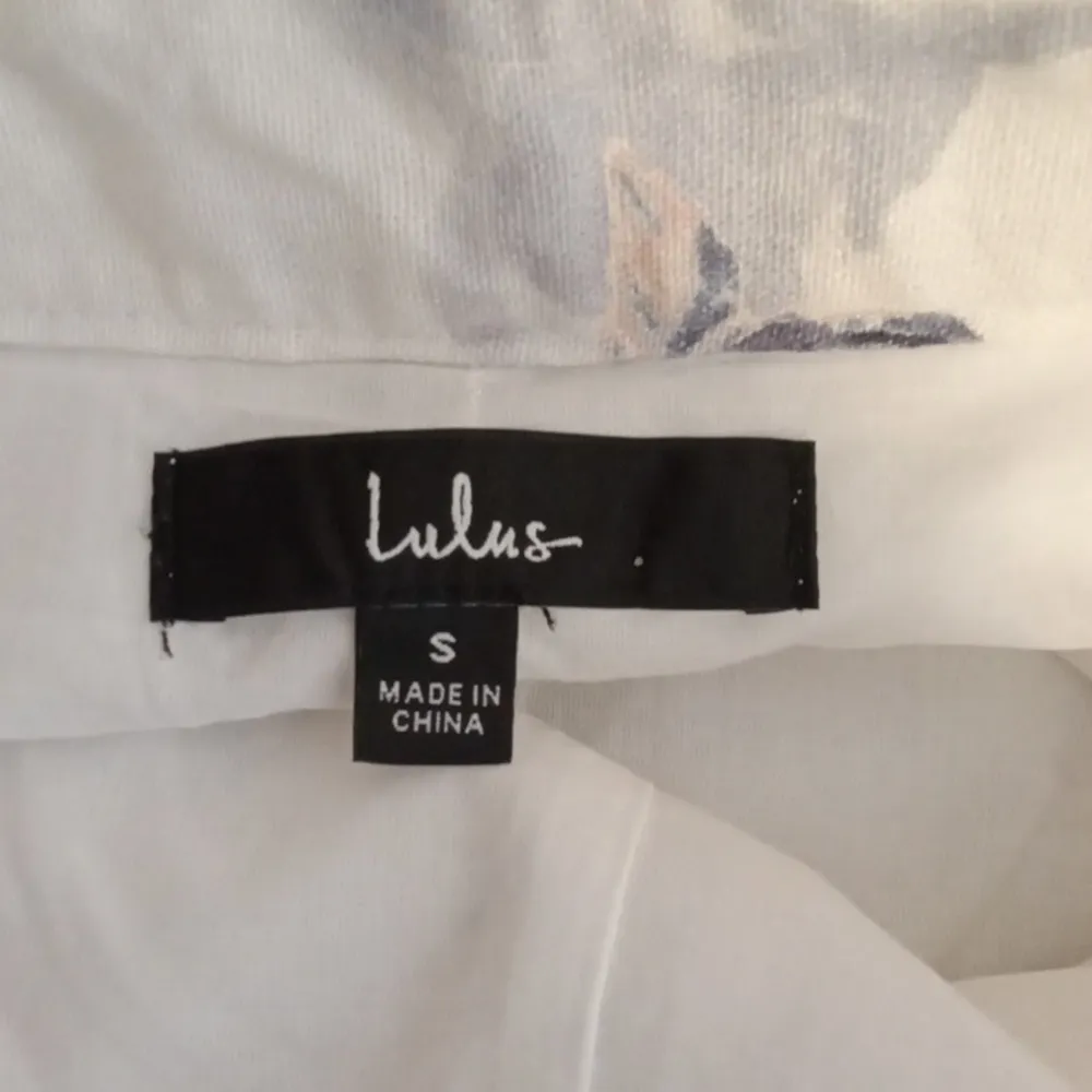 Lulu's Budding Bliss Ivory Floral Print Wide Leg Womens Pants Size Small - Image 6