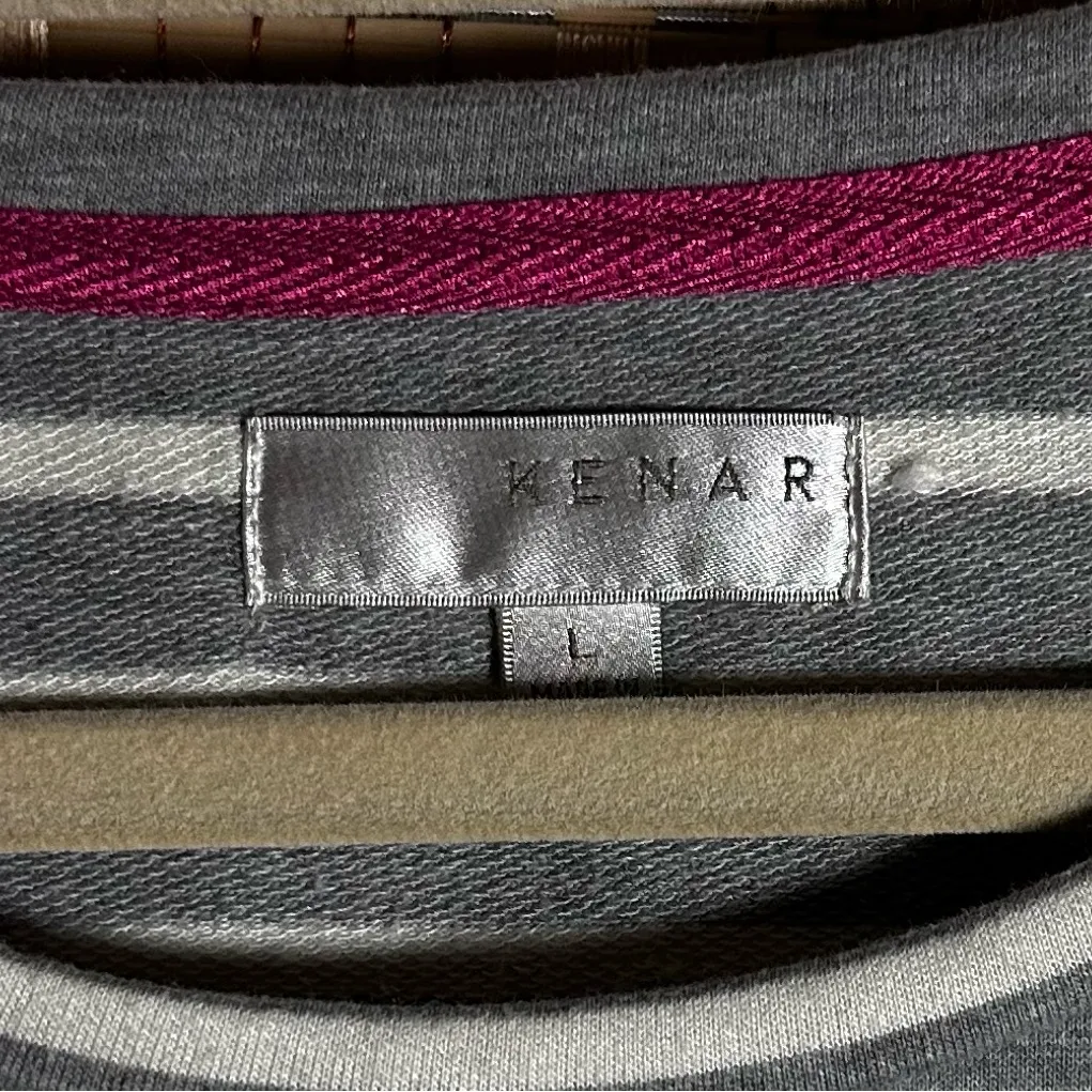 Kenar Gray and White Striped "Sweatshirt" Dress - Image 4