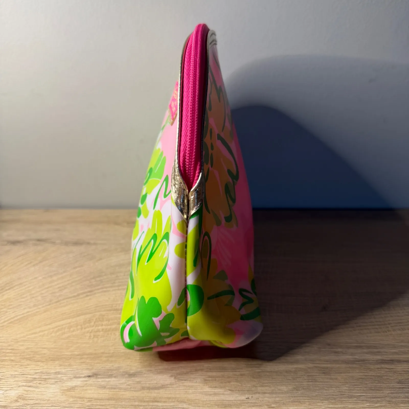 Lilly Pulitzer for Estee Lauder Makeup Bag Pink Floral Toiletry Cosmetic Pouch - Image 3