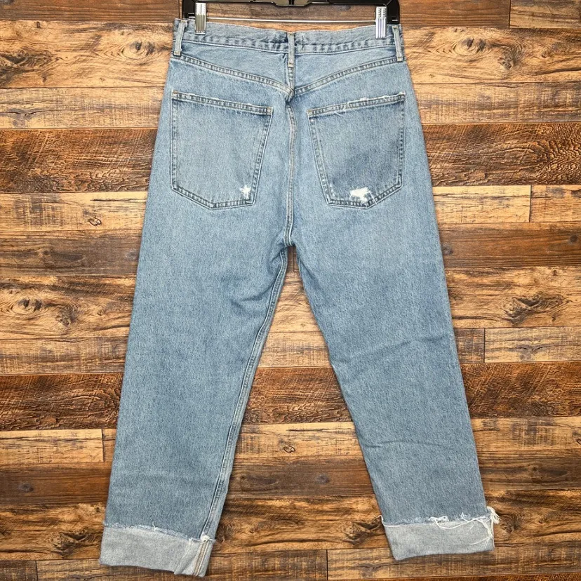 AGOLDE 90s pinch distressed fray classic denim jeans revolve casual fall $198 - Image 7