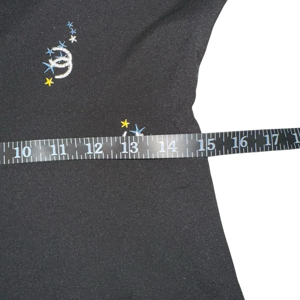 Maje Riwest Horse Shoe Embroidered Black Long Sleeve Mini Dress 3 US LARGE - Image 9