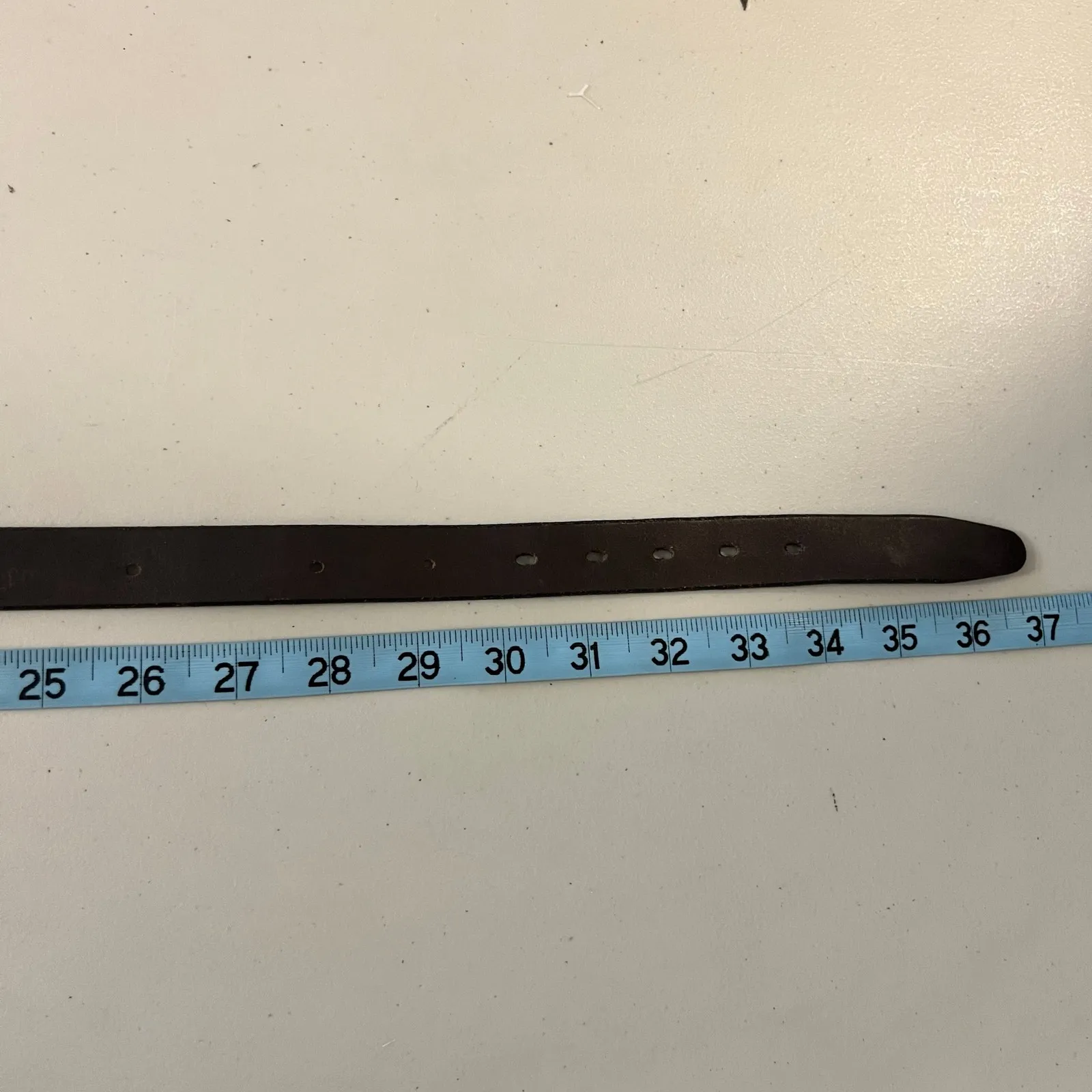 Vintage Levi's Brown Genuine Leather USA Made Golden Buckle Belt Size Small - Image 8