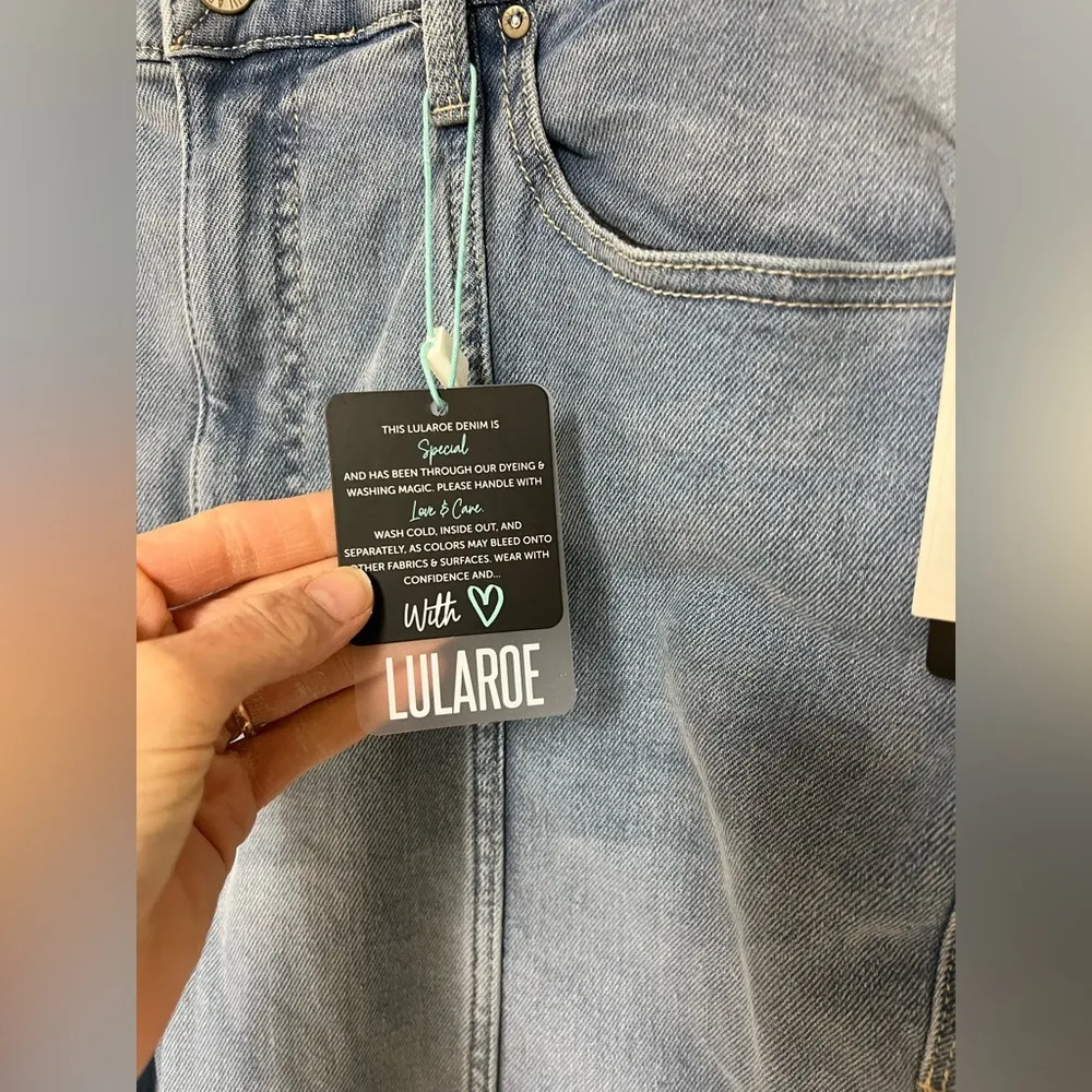NWT Lularoe Seamed front straight Jeans *Flawed see description - Image 6
