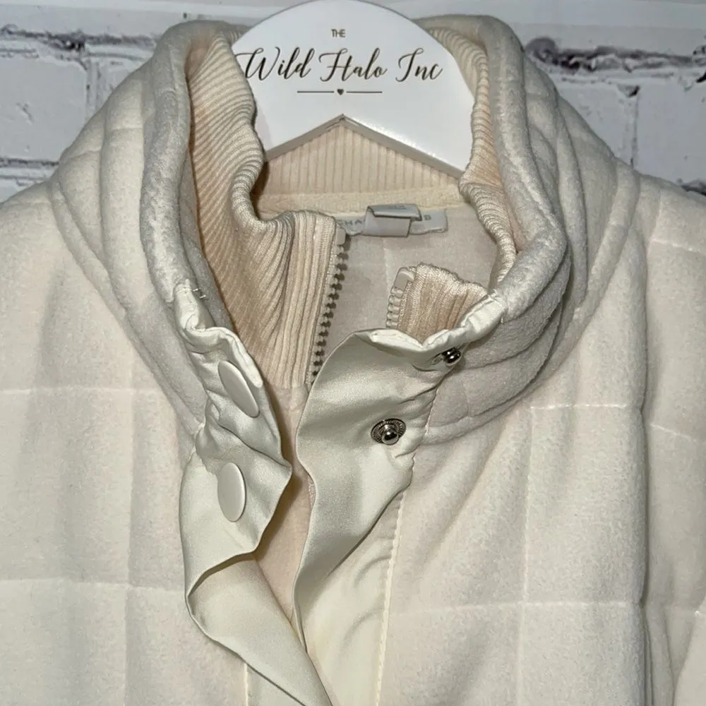 Quilted Cream Soft Jacket NWT Petite Medium - Image 7