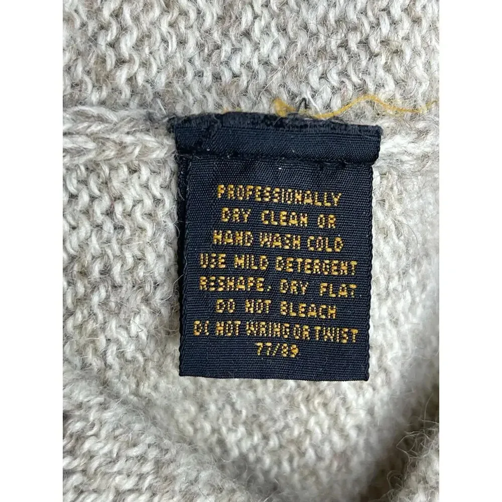 Eddie Bauer women’s Wool country Floral knit crewneck sweater wool blend size M - Image 5