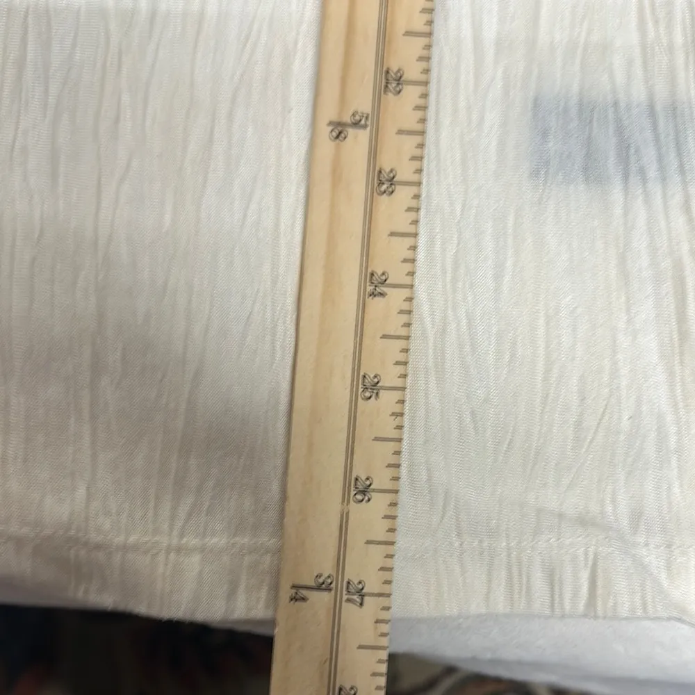 Avenue  Cream Sleeveless Ruffled Blouse - Image 9