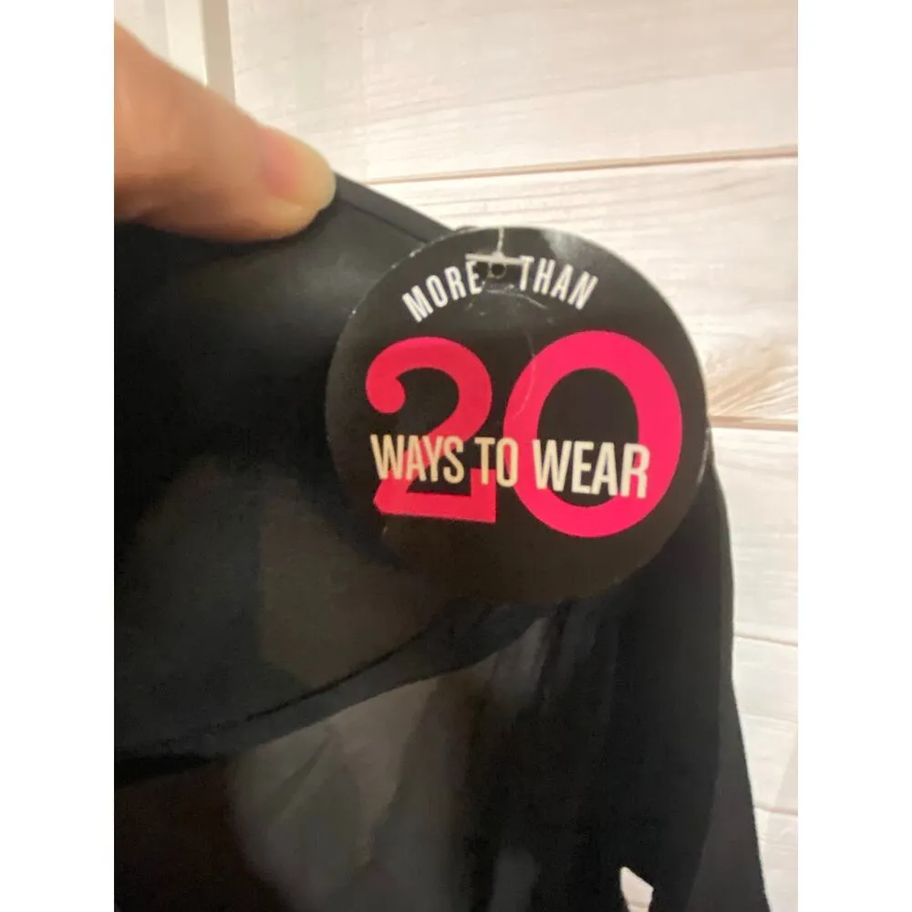 Maidenform Size 38B Bodyshaper Bodysuit Solid Black Firm Push Up Convertible NWT - Image 5