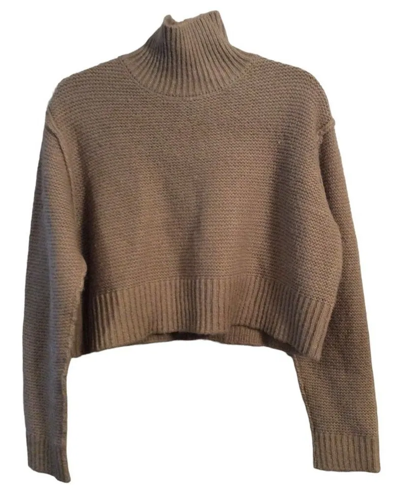 Elodie Mock Neck Crop Sweater Pull over sweater XL women's cozycore - Image 1