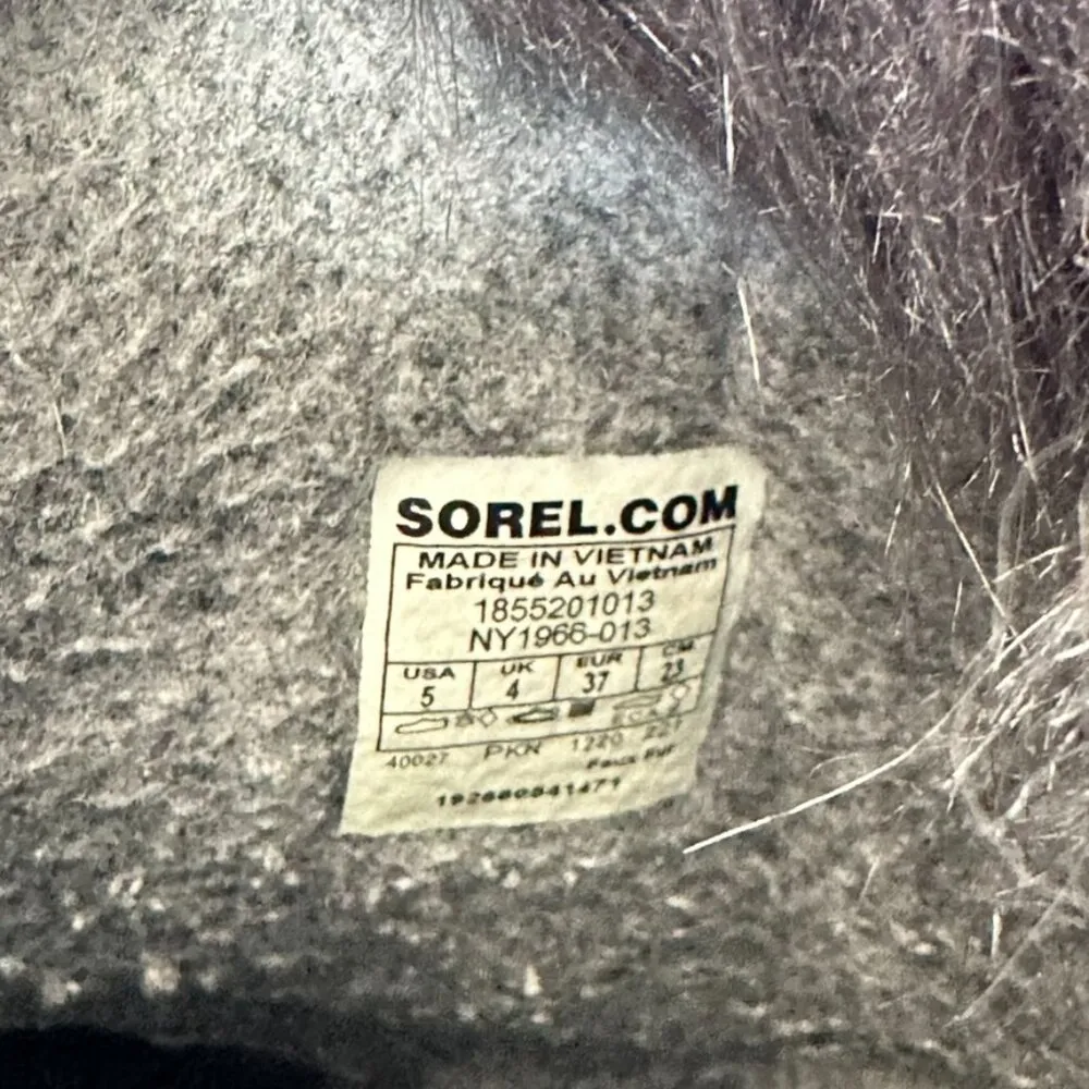 Sorel Joan of Arctic‎ Black Leather Lace Up Winter Boots Outdoors Snow Size 5 - Image 6