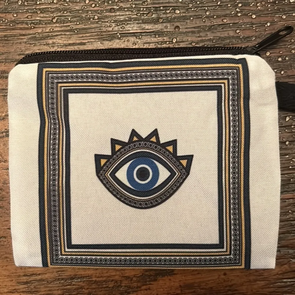 NEW Evil Eye White and Navy Blue Miniature Bag / Coin Purse - Image 2