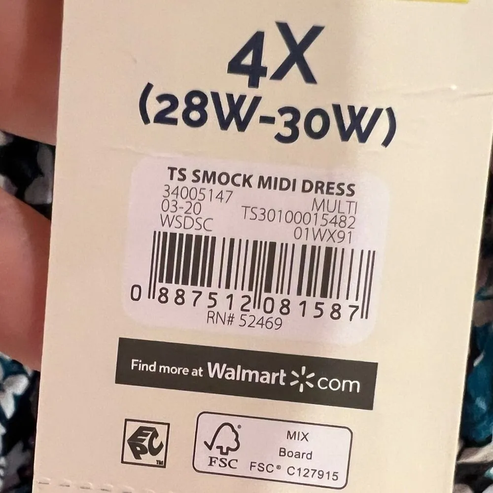 Terra & Sky Smocked Midi Dress - Image 4