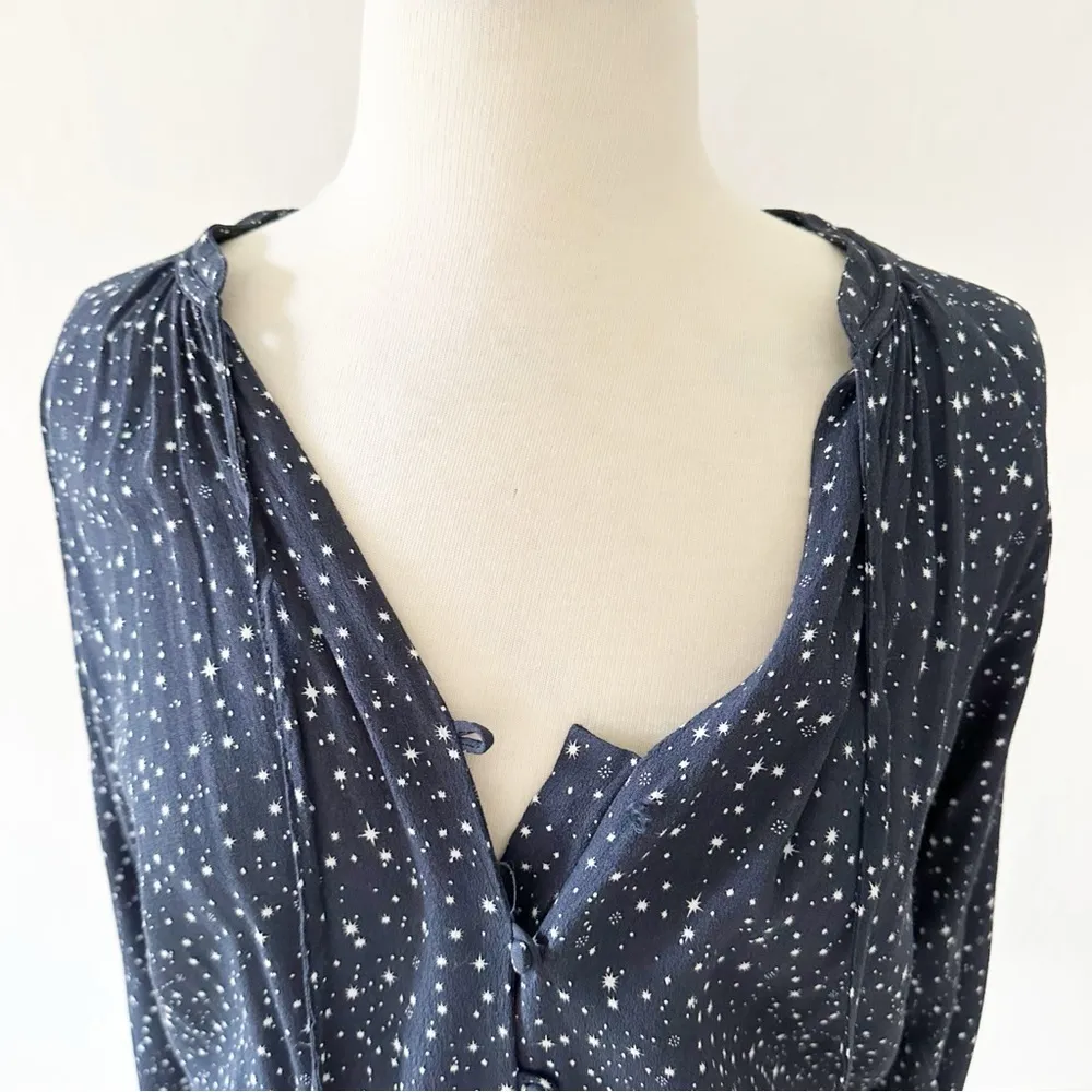 Rails Jasmine Navy Nora Mini Dress In Navy Blue White Stars | Large - Image 5
