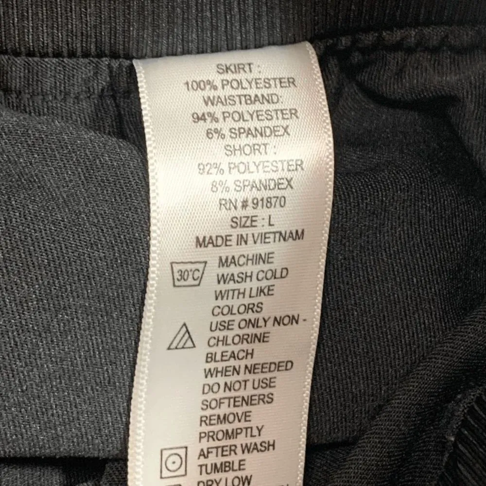 Cypress Club Women's Black Splatter Print Tennis Golf Skort Size Large - Image 7