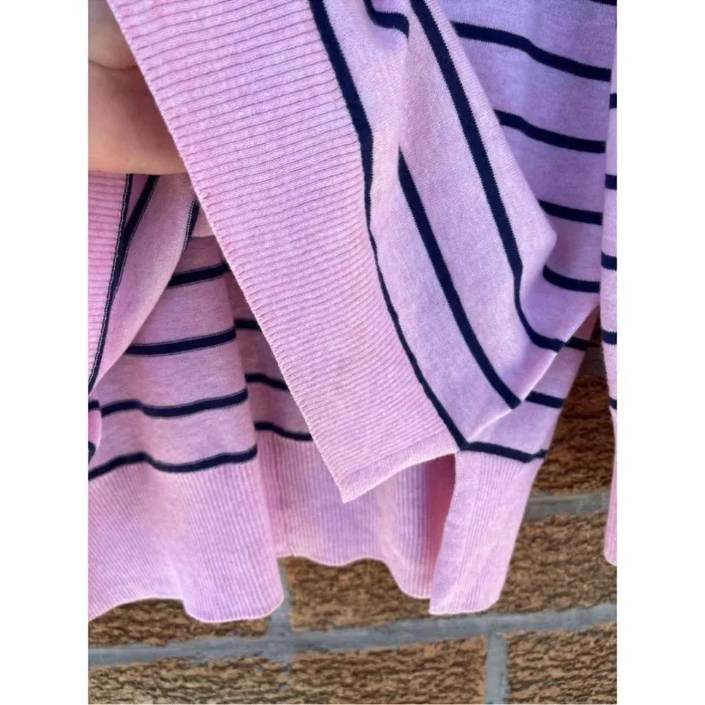 LILLY PULITZER Melenie "Cool-Max" Sweater in Heathered Pink Tropics Stripe Large - Image 3