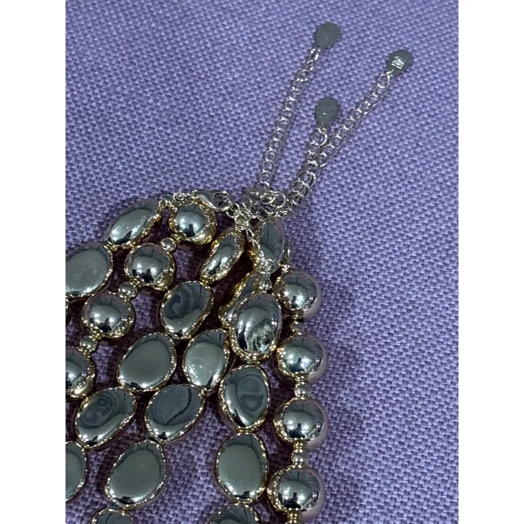 8 Other Reasons Layered Cross Necklace in Gold Womens Collar Beaded Beach - Image 6