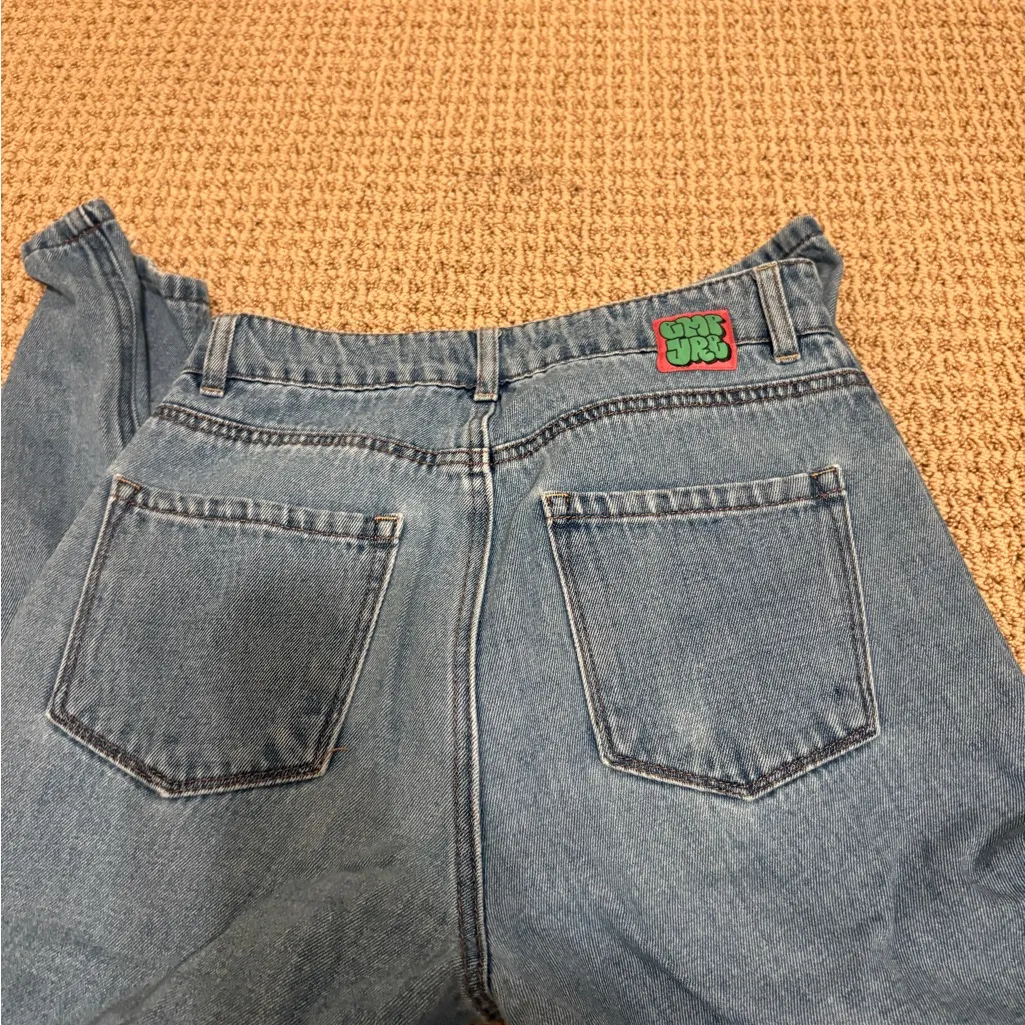 Blue Denim Jeans with Unique Patch Size undefined - Image 2