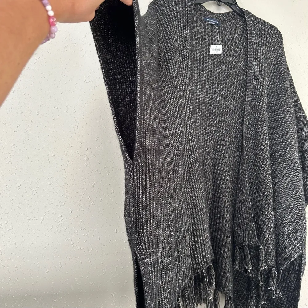 NWT American Eagle Outfitters Grey Shawl Casual Comfy Sweater Cardigan One Size - Image 4