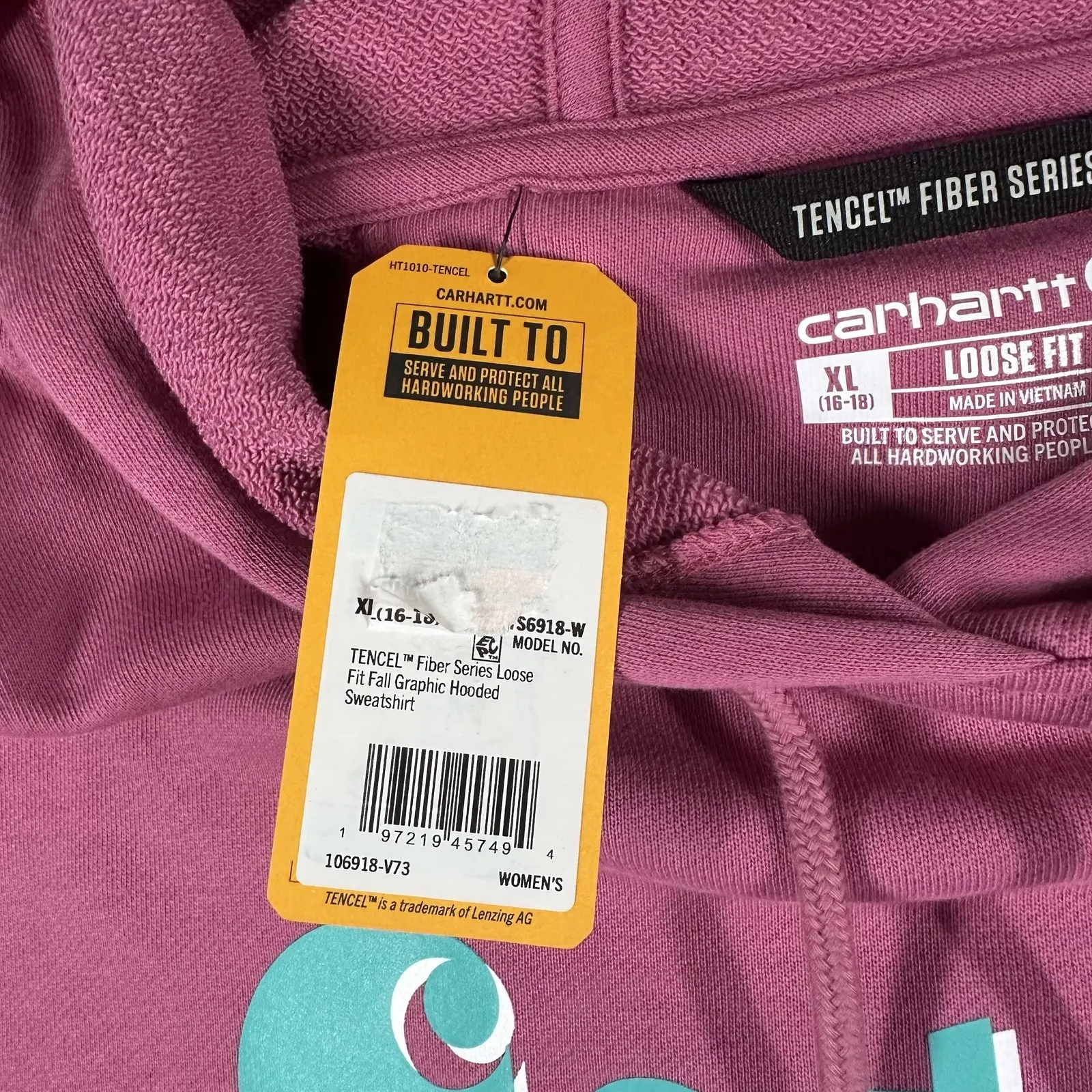 Carhartt Hoodie Womens XL Tencel Fiber Series Loose Fit Sweatshirt Fall NWT - Image 10