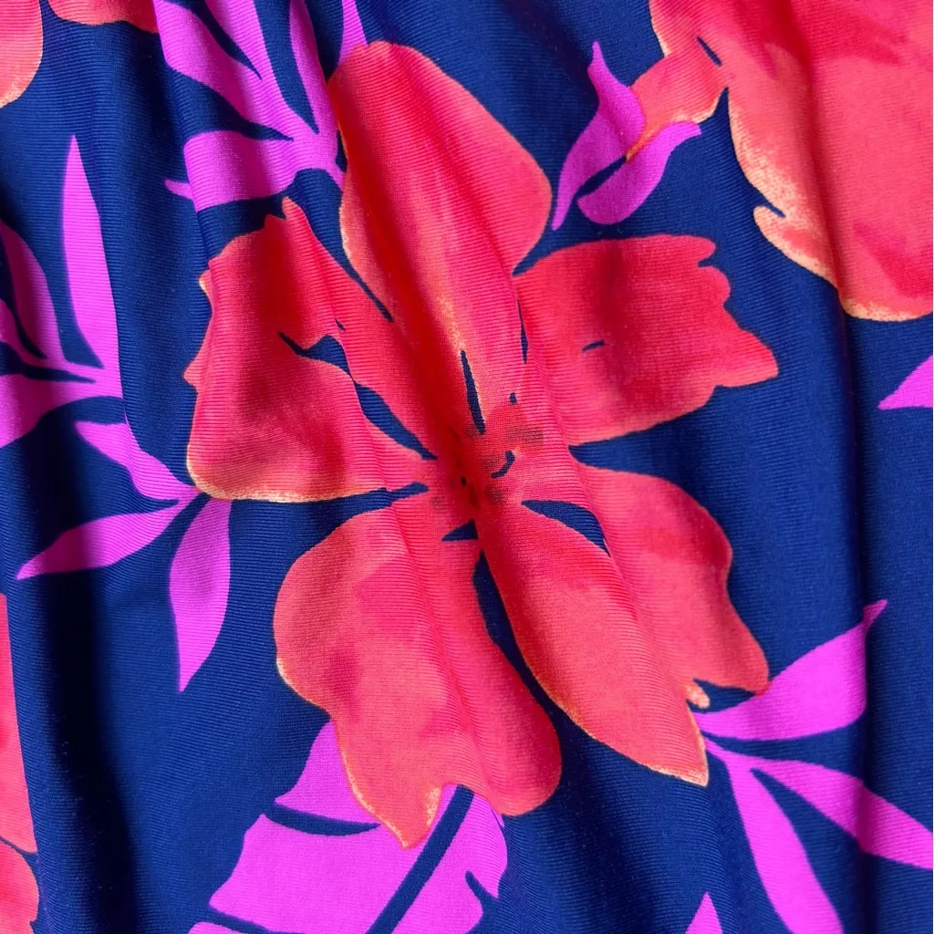 Lands’ End Bra Size Underwire Tankini Top Floral Tropical - Size 16 DDD - Image 2