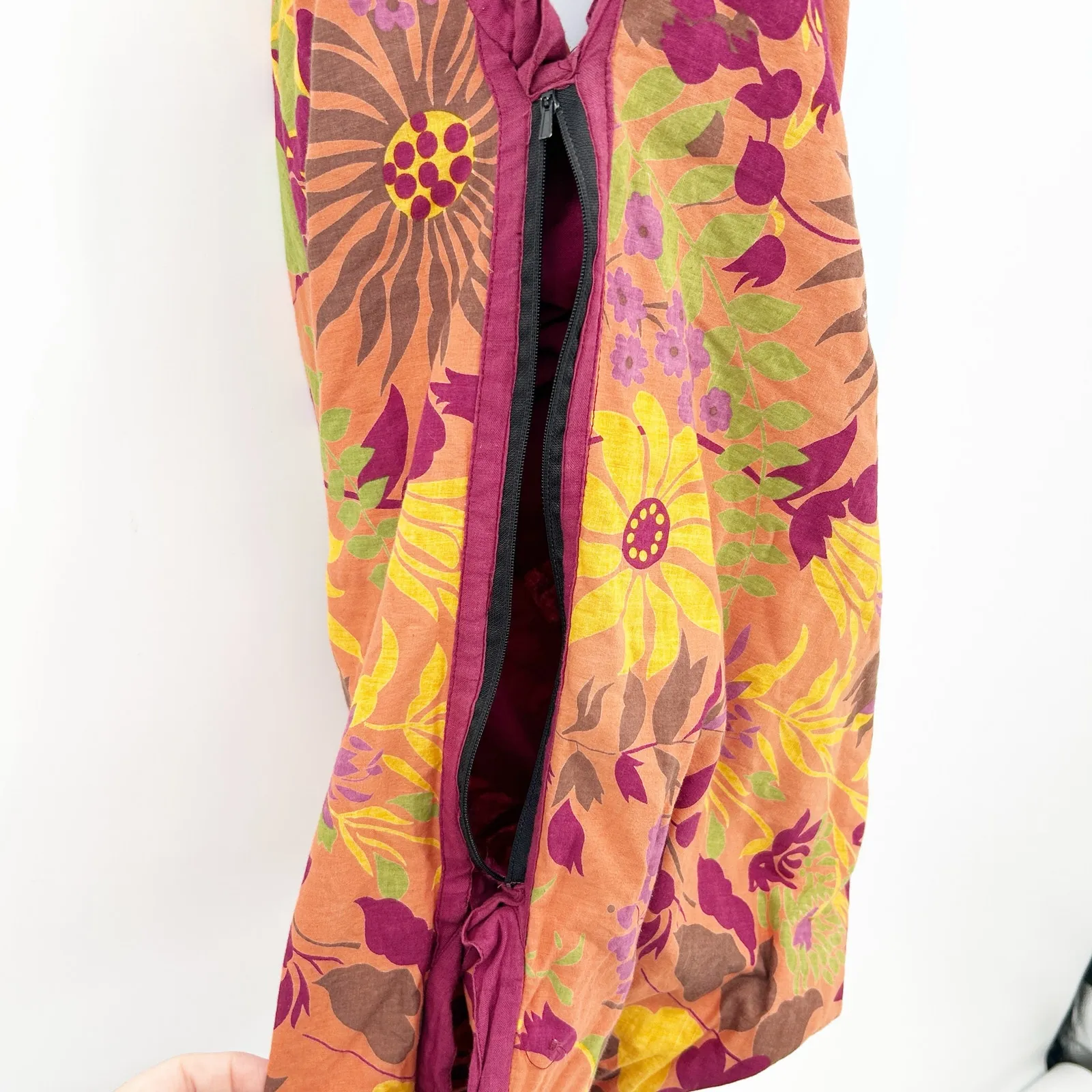 Papua Boho Hippie Summer Cotton Bilum Floral Hobo Shoulder‎ Bag Baby Pouch Yellow - Image 5