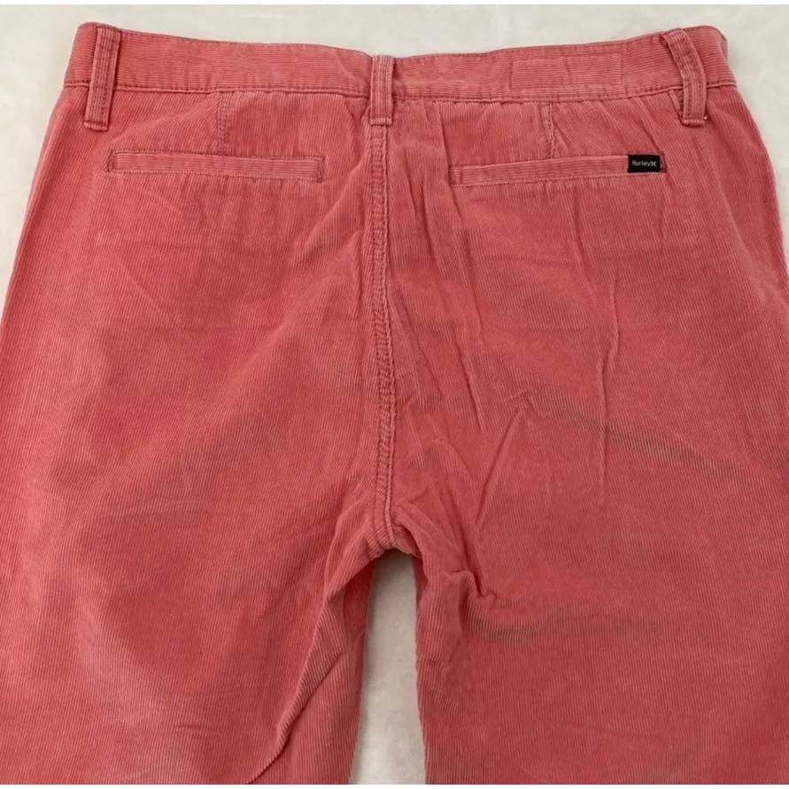 NWT Hurley Women's Pink Corduroy‎ Pants Size 9 Casual Mid Rise - Image 4