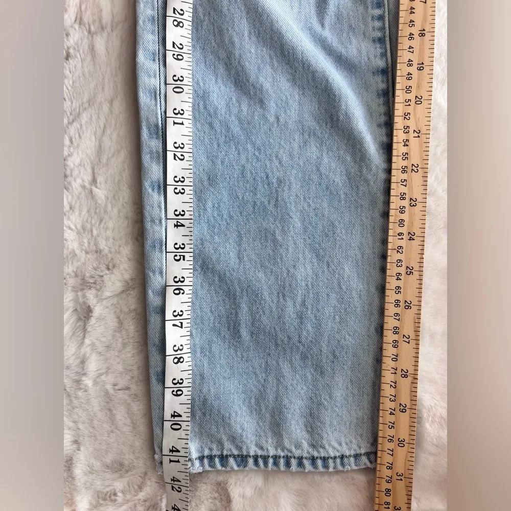 ROLLA'S Classic Straight Jean High Rise Distressed Jeans Size 27 Blue - Image 10