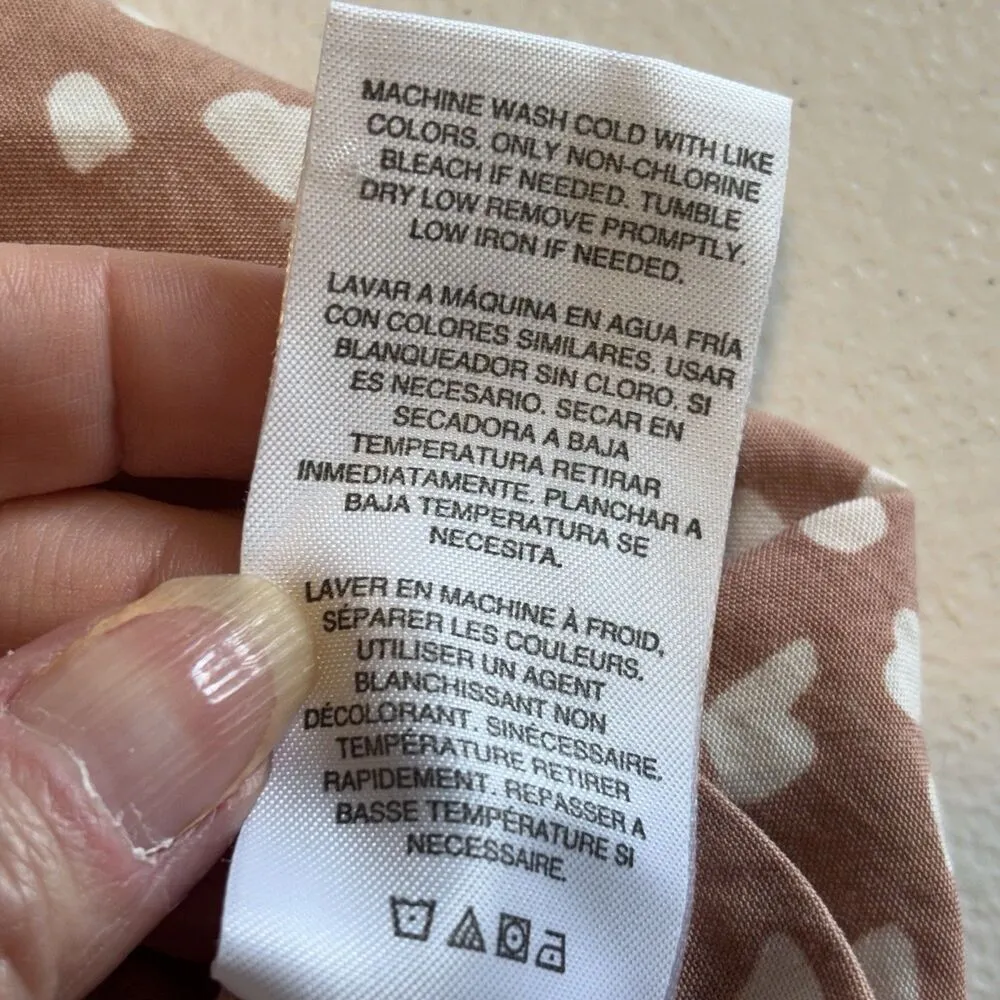 Thread & Supply Women Cropped Dot Tank Gold Rose sleeveless Size S - Image 8