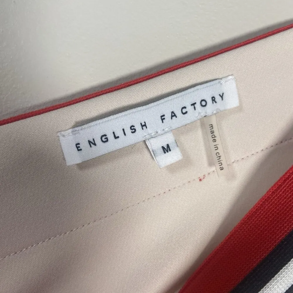 English Factory Varsity Sleeveless Stripe Dress Size M Sporty Athleisure Tennis - Image 6