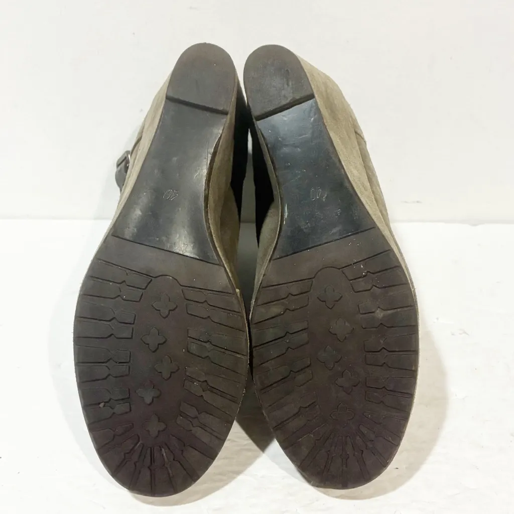 ALL SAINTS Women’s Size 9 Ankle Boots Jacks Place Wedges Gray Suede Bootie - Image 6