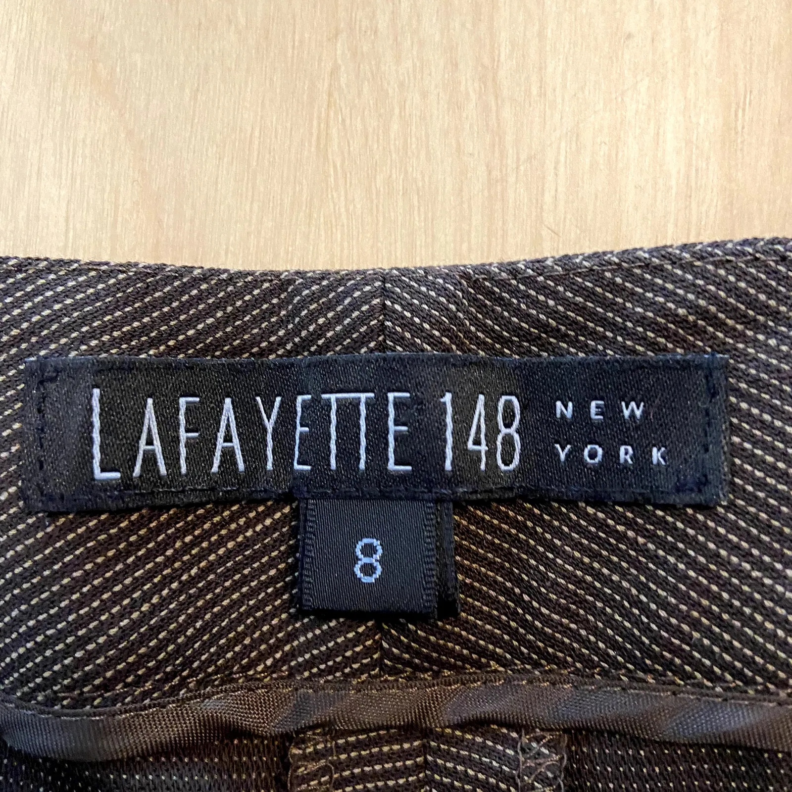 Lafayette 148 Wool Dress Pants Trouser Wide Leg Bootcut Mid - Image 3