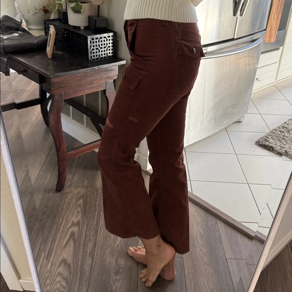 RARE Vintage Levi Brown Corduroy Pants kickflare Big E white tab - Image 8