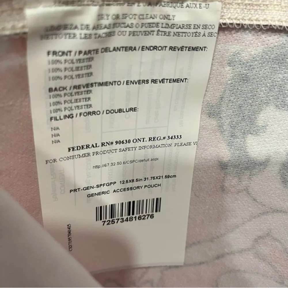 NEW Betty Boop Pink Paisley & Polka Dots Zippered Pouch Cosmetic Jewelry Bag - Image 4