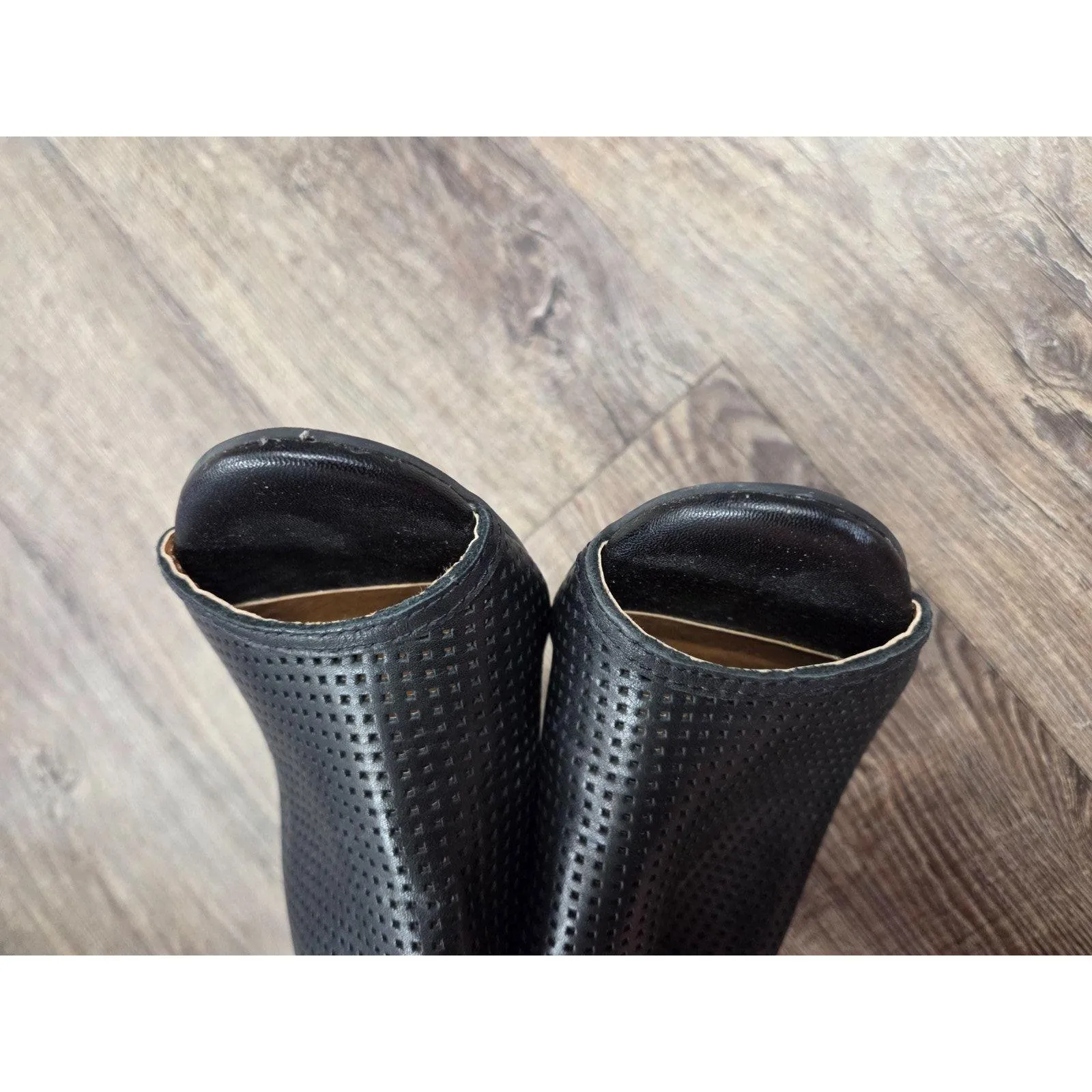 Seychelles Perfect Match Black Suede Leather Mule Wedges Heels Shoes 7 - Image 10