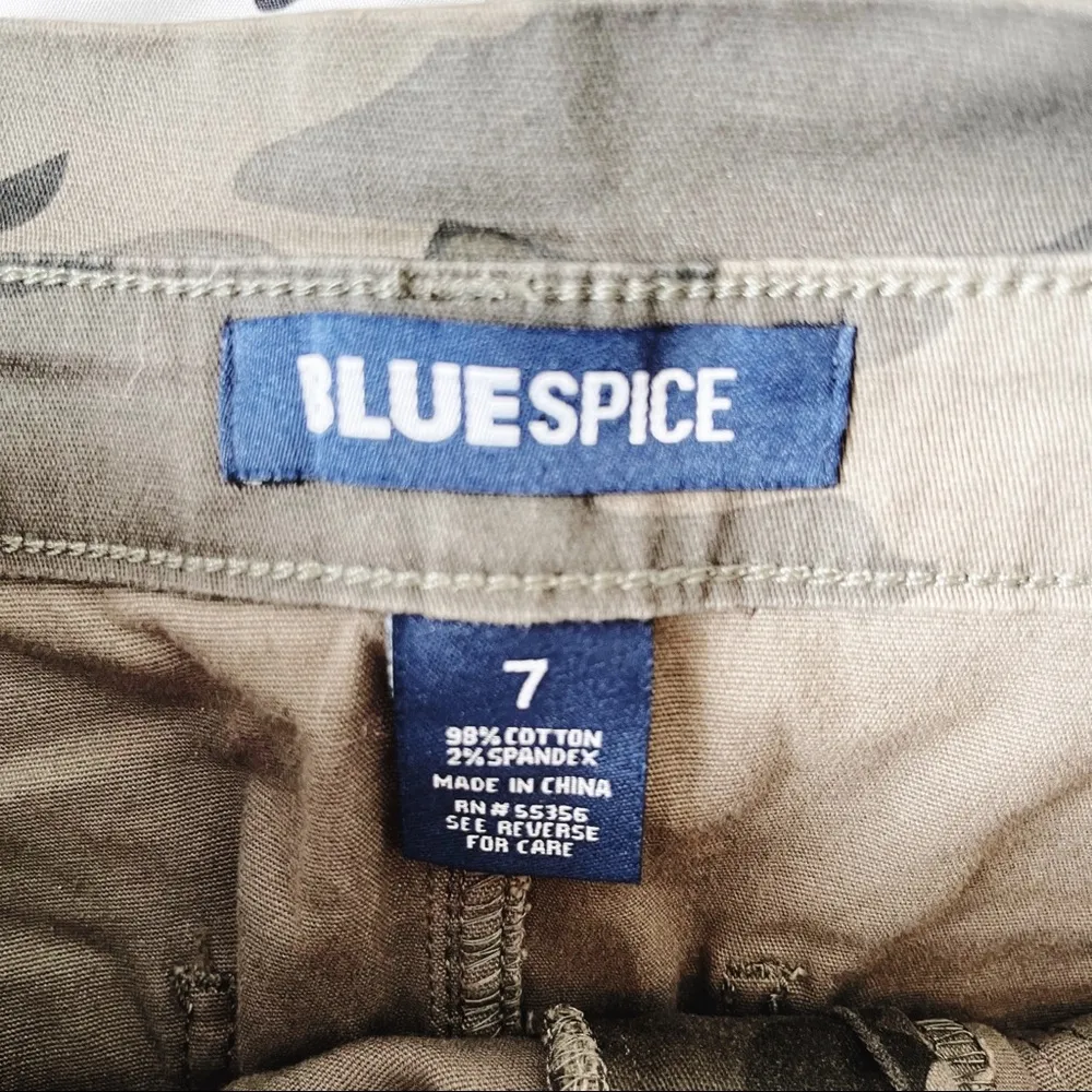 BLUE SPICE | Camo Paper Bag Mini Skirt Sz 7 - Image 5