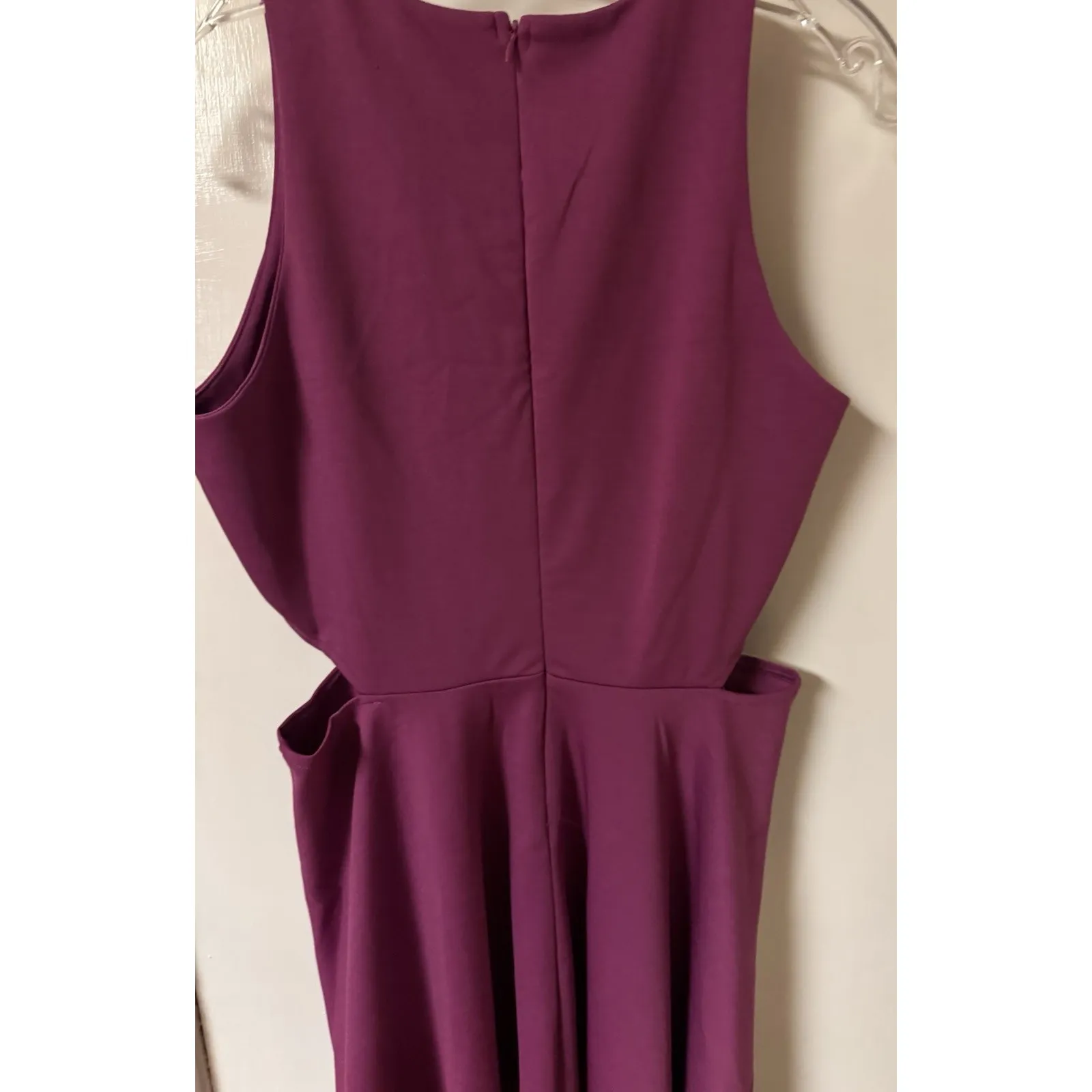 Belongsci Women's Size M Purple Sleeveless Side Cut out Mini Dress NWT Fit/Flair Size M - Image 9