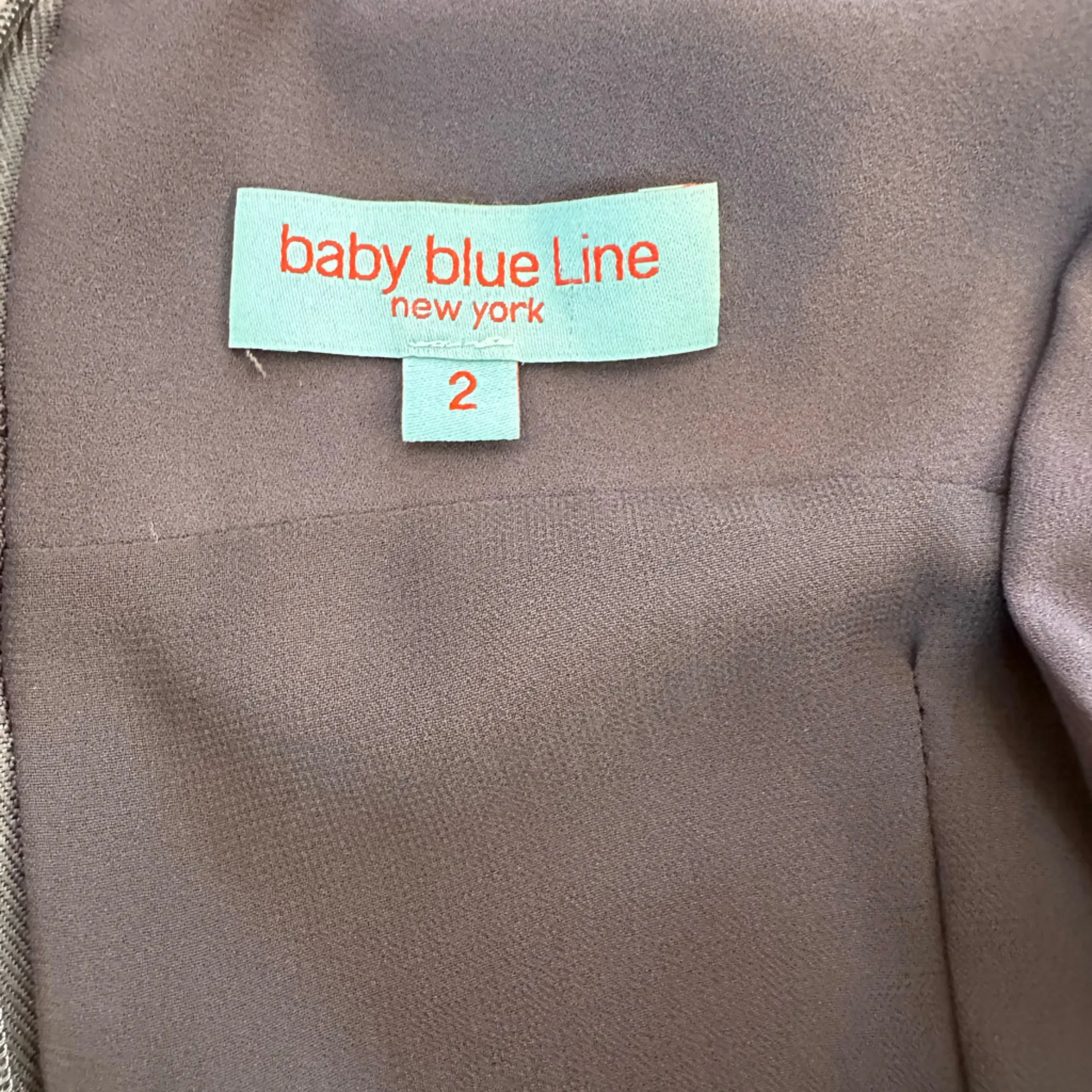 Baby Blue Line Cap Sleeve Cowl Neck Navy Midi Dress A Line Sleek Size 2 - Image 4